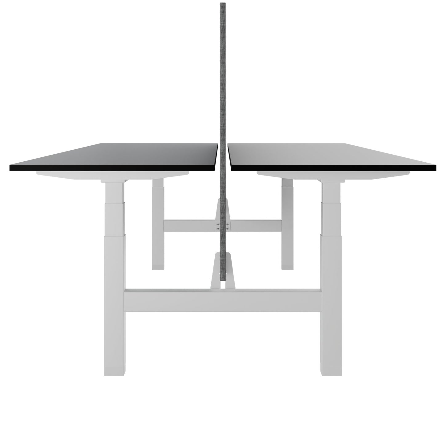 TELDRA Pro Team-Schreibtisch | 1600-1800 mm, elektrisch höhenverstellbar, Linoleum Charcoal