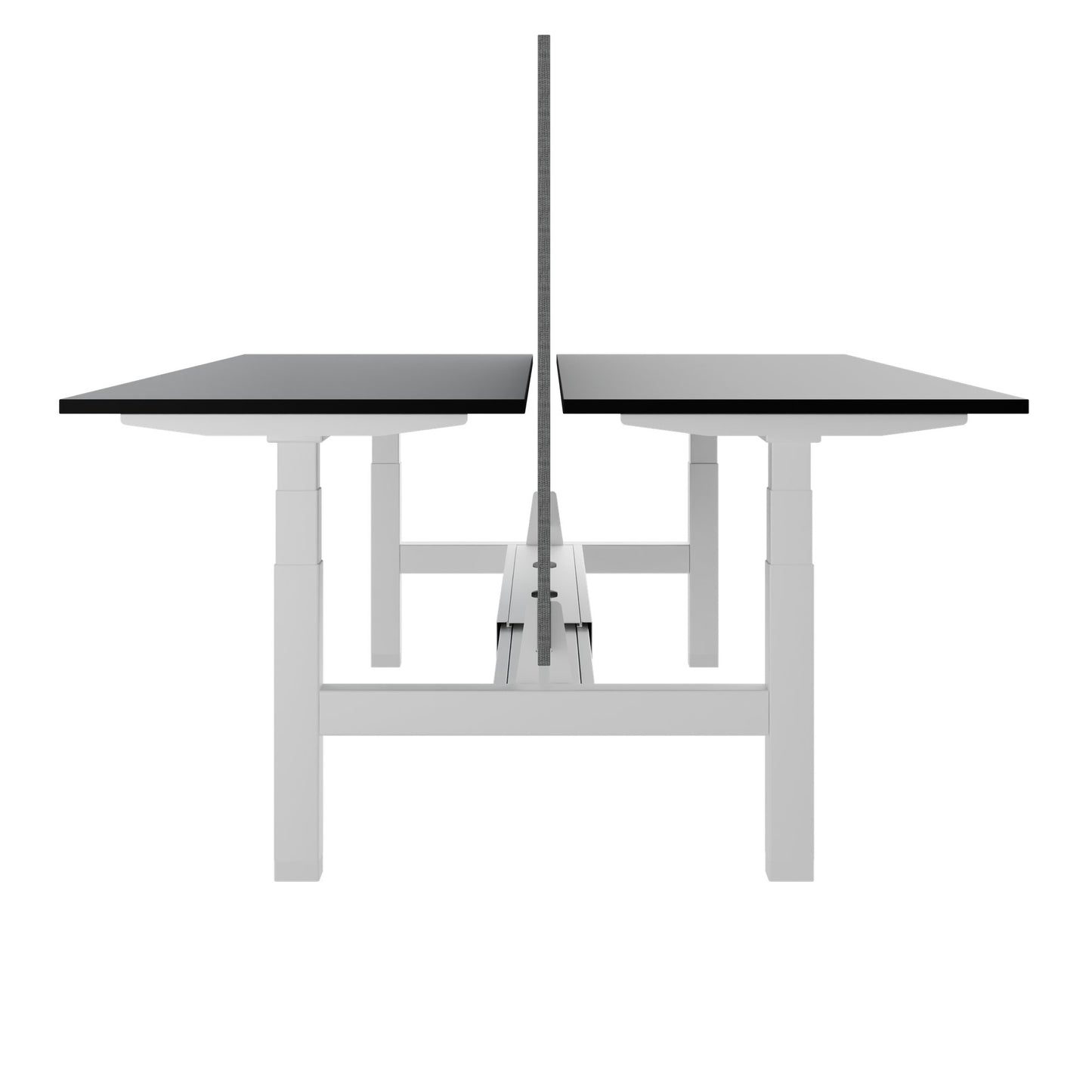 TELDRA Pro Team-Schreibtisch | 1600-1800 mm, elektrisch höhenverstellbar, Linoleum Charcoal