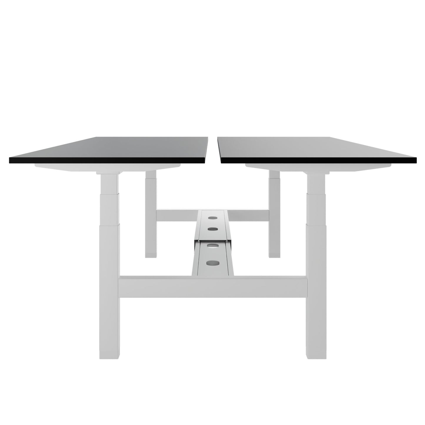 TELDRA Pro Team-Schreibtisch | 1600-1800 mm, elektrisch höhenverstellbar, Linoleum Charcoal