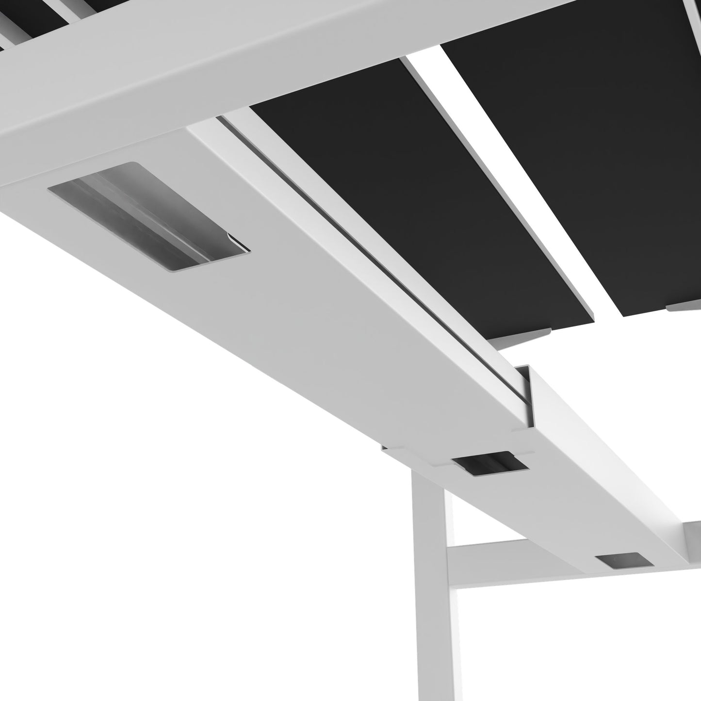 TELDRA Pro Team-Schreibtisch | 1600-1800 mm, elektrisch höhenverstellbar, Linoleum Charcoal