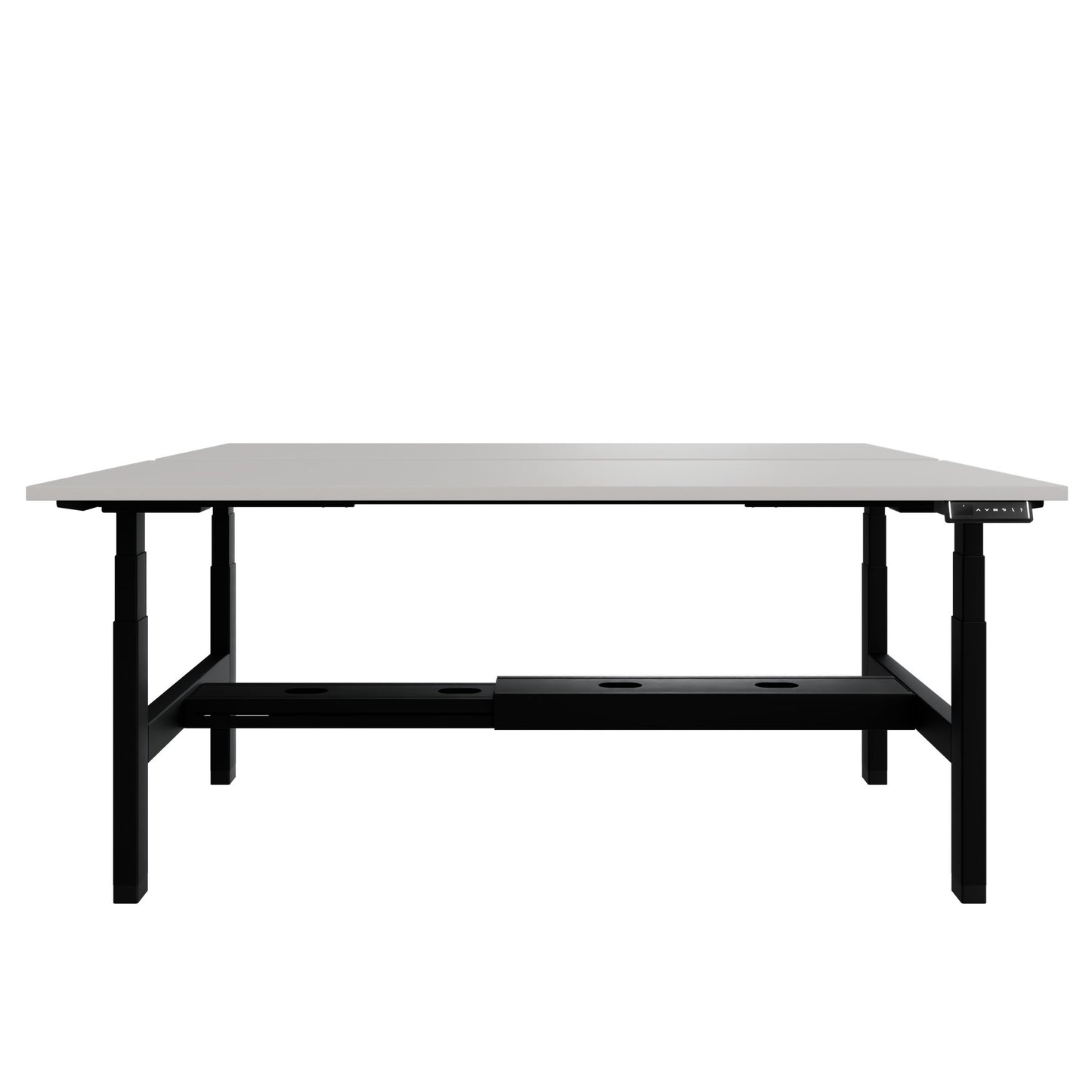 TELDRA Pro Team-Schreibtisch | 1600-1800 mm, elektrisch höhenverstellbar, Linoleum Pebble