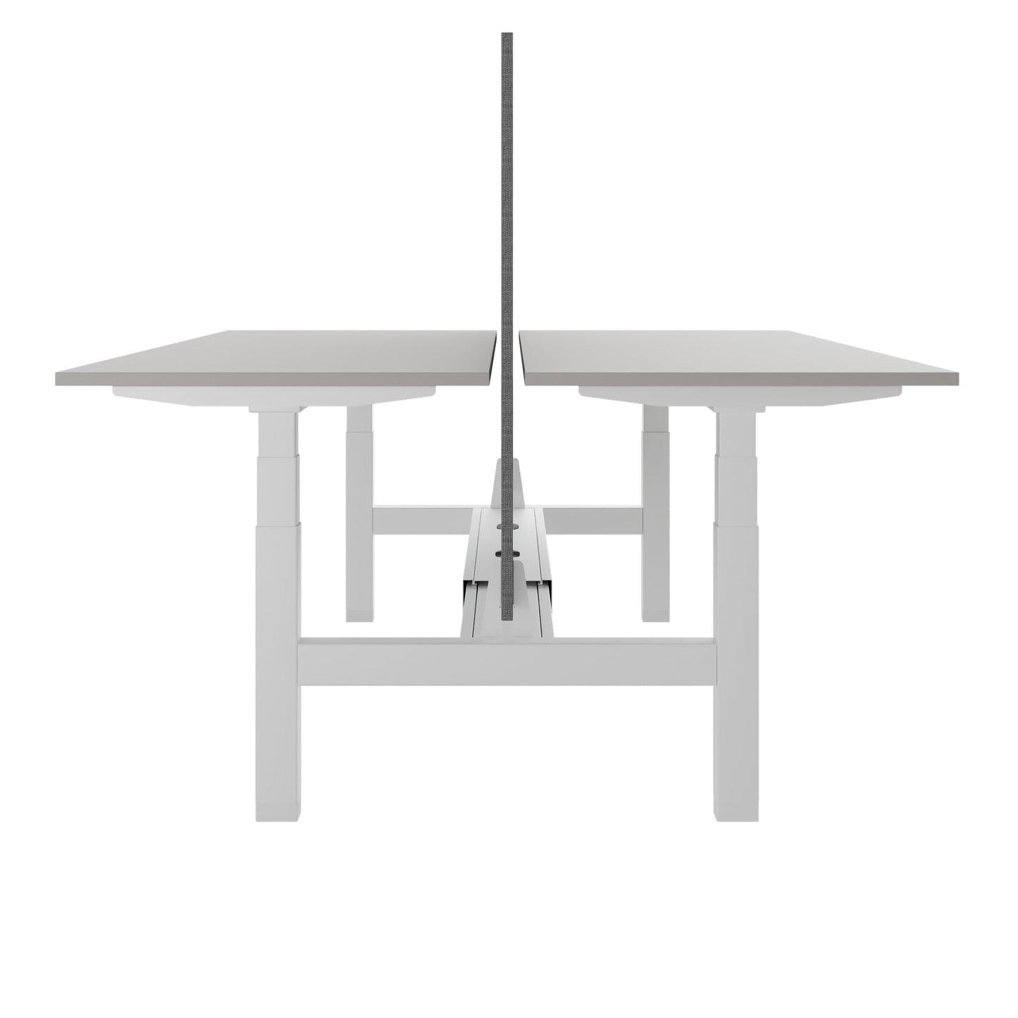 TELDRA Pro Team-Schreibtisch | 1600-1800 mm, elektrisch höhenverstellbar, Linoleum Pebble