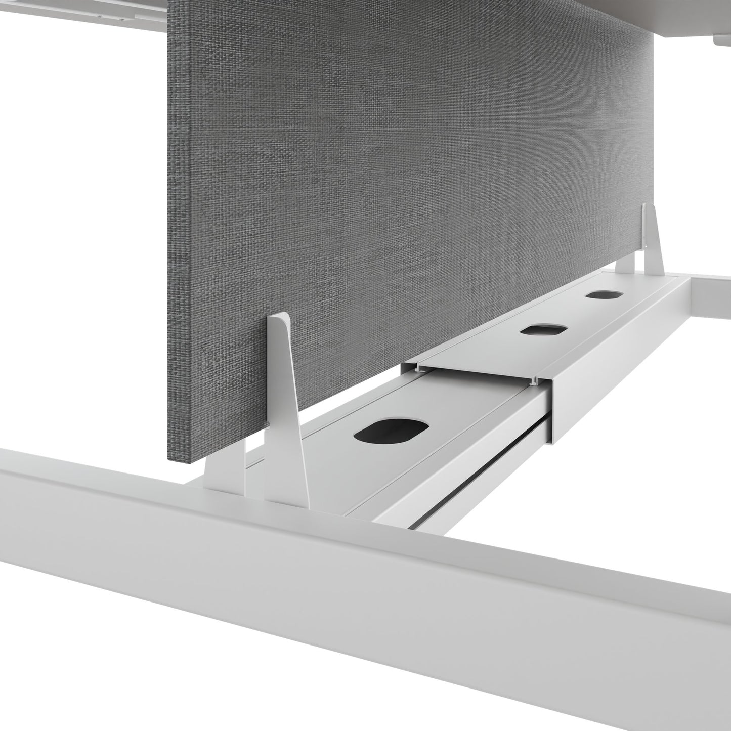 TELDRA Pro Team-Schreibtisch | 1600-1800 mm, elektrisch höhenverstellbar, Linoleum Pebble