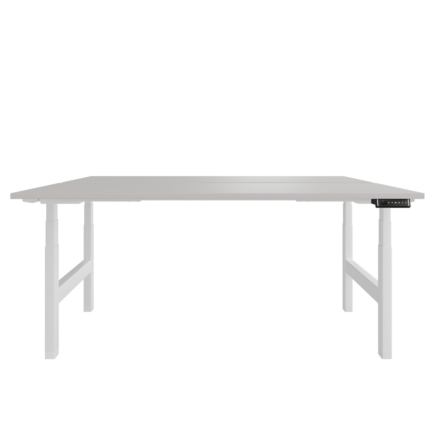 TELDRA Pro Team-Schreibtisch | 1600-1800 mm, elektrisch höhenverstellbar, Linoleum Pebble