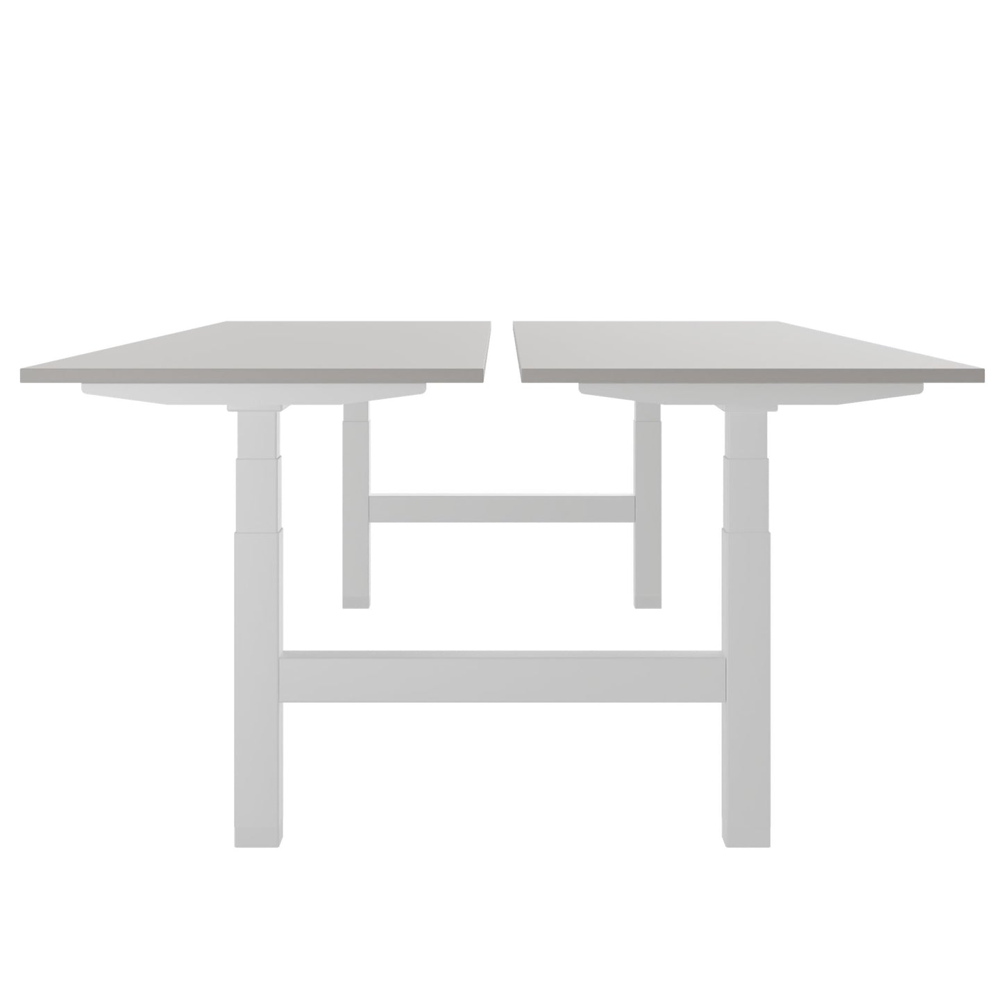 TELDRA Pro Team-Schreibtisch | 1600-1800 mm, elektrisch höhenverstellbar, Linoleum Pebble