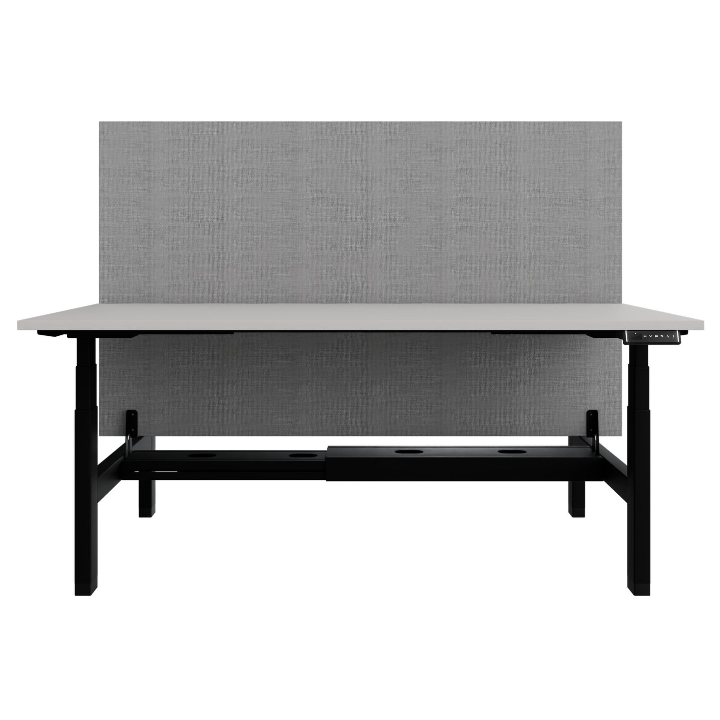 TELDRA Pro Team-Schreibtisch | 1600-1800 mm, elektrisch höhenverstellbar, Linoleum Pebble