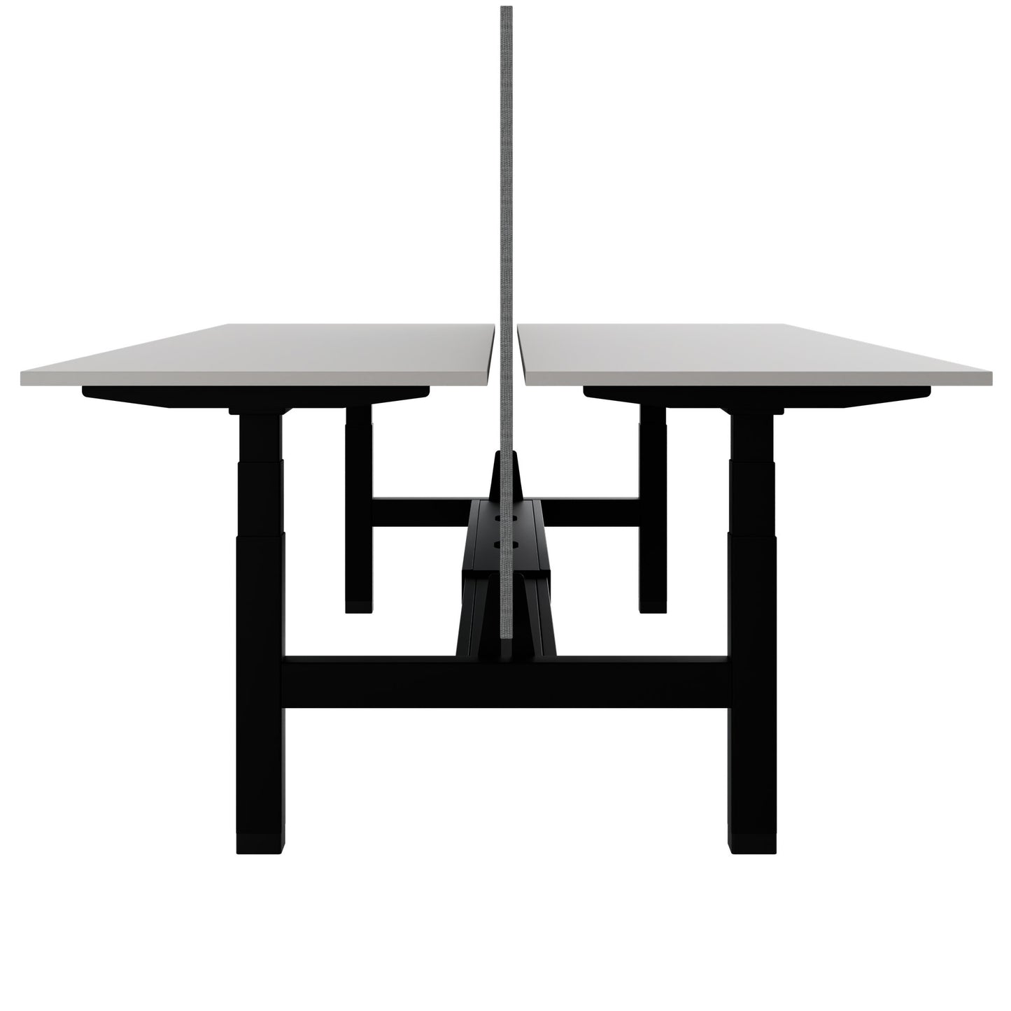 TELDRA Pro Team-Schreibtisch | 1600-1800 mm, elektrisch höhenverstellbar, Linoleum Pebble