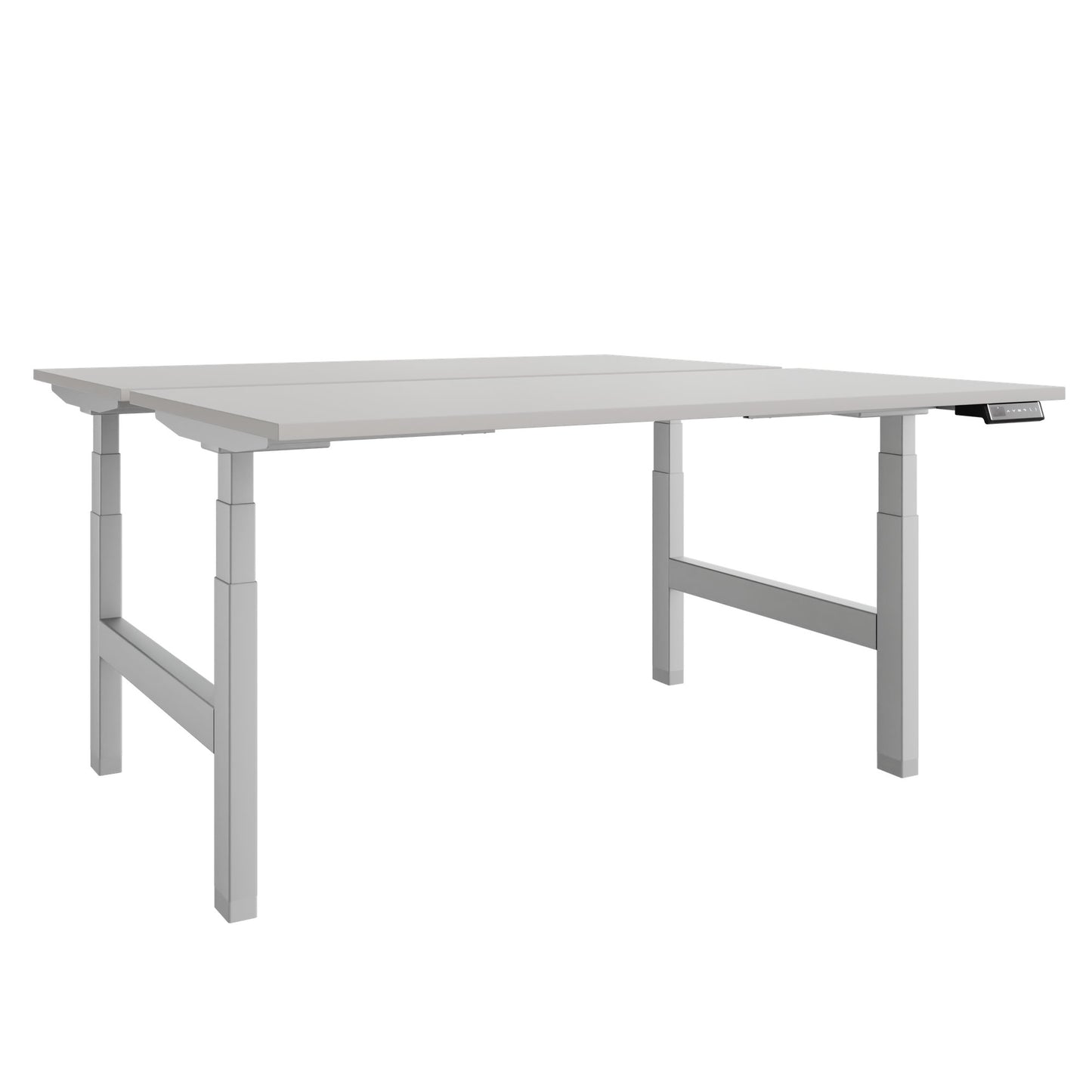 TELDRA Pro Team-Schreibtisch | 1600-1800 mm, elektrisch höhenverstellbar, Linoleum Pebble