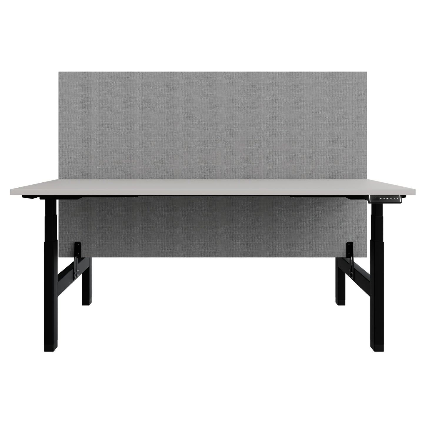 TELDRA Pro Team-Schreibtisch | 1600-1800 mm, elektrisch höhenverstellbar, Linoleum Pebble