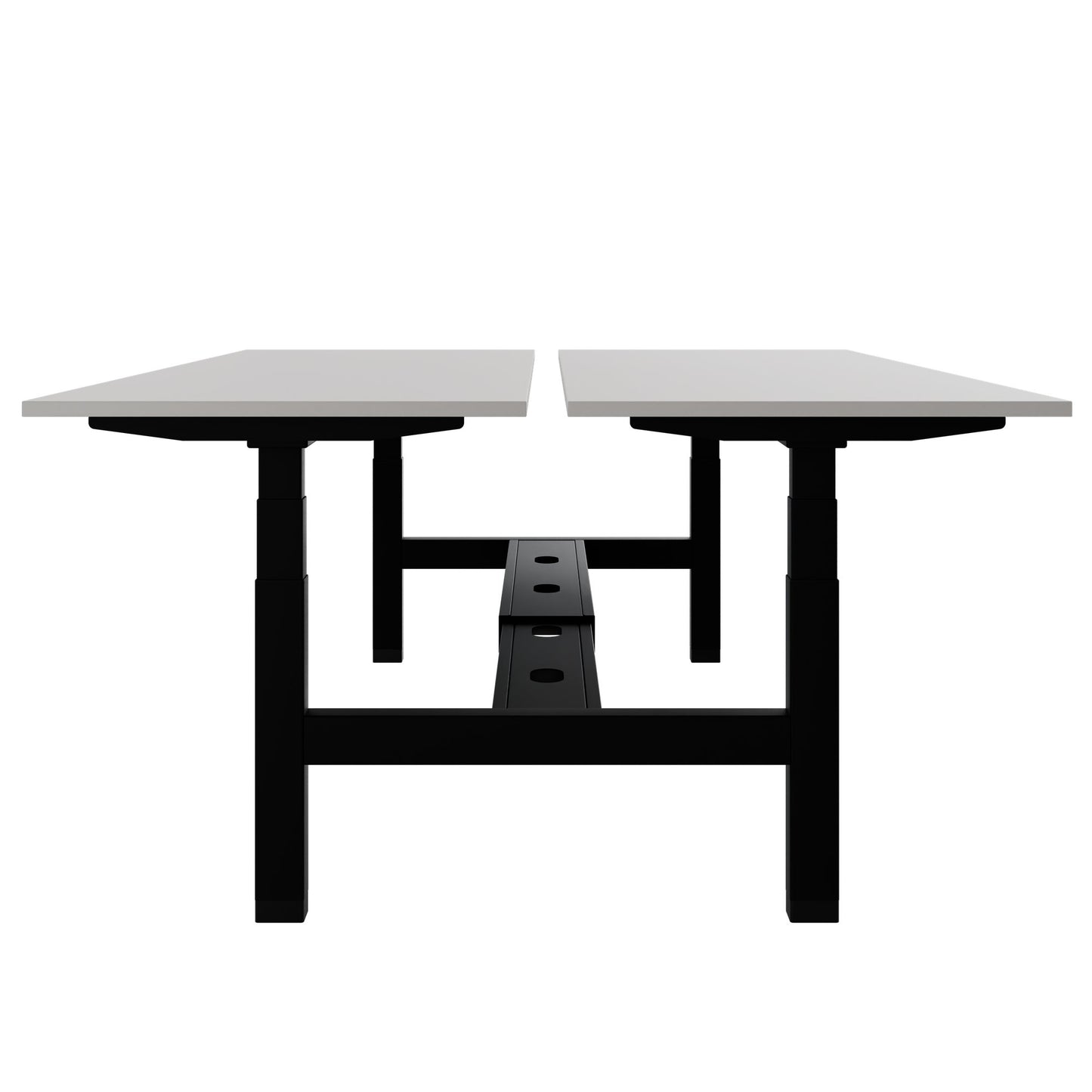 TELDRA Pro Team-Schreibtisch | 1600-1800 mm, elektrisch höhenverstellbar, Linoleum Pebble