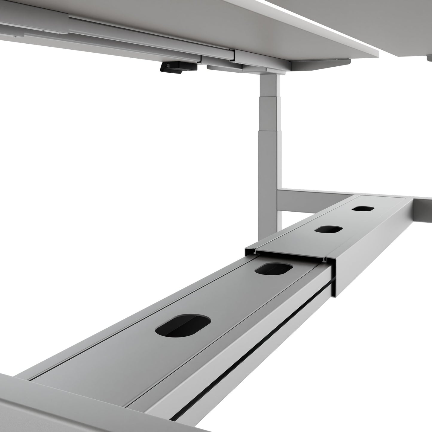 TELDRA Pro Team-Schreibtisch | 1600-1800 mm, elektrisch höhenverstellbar, Linoleum Pebble