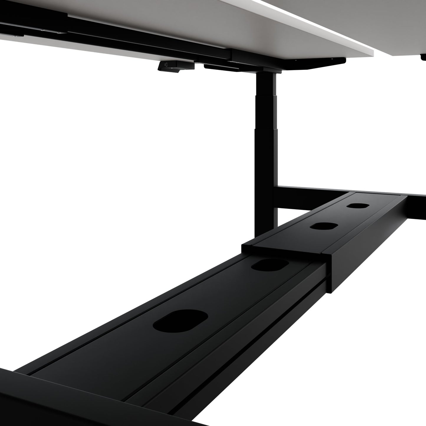 TELDRA Pro Team-Schreibtisch | 1600-1800 mm, elektrisch höhenverstellbar, Linoleum Pebble