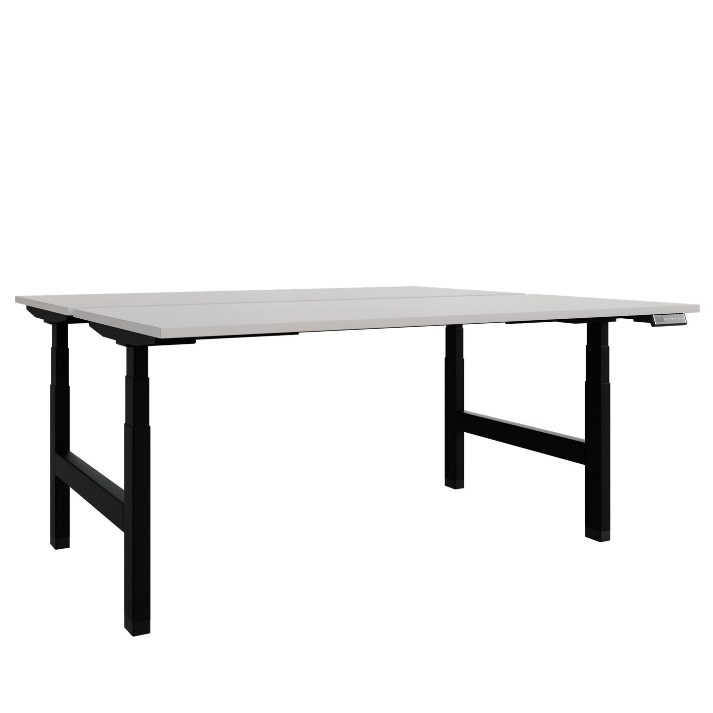 TELDRA Pro Team-Schreibtisch | 1600-1800 mm, elektrisch höhenverstellbar, Linoleum Pebble