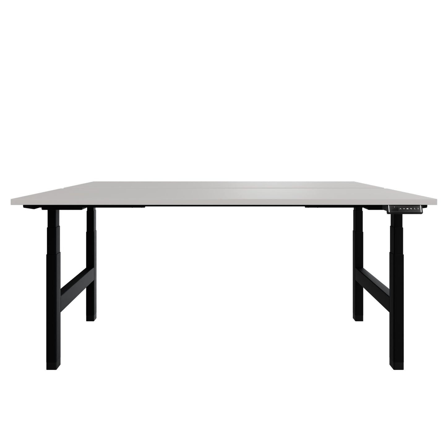 TELDRA Pro Team-Schreibtisch | 1600-1800 mm, elektrisch höhenverstellbar, Linoleum Pebble