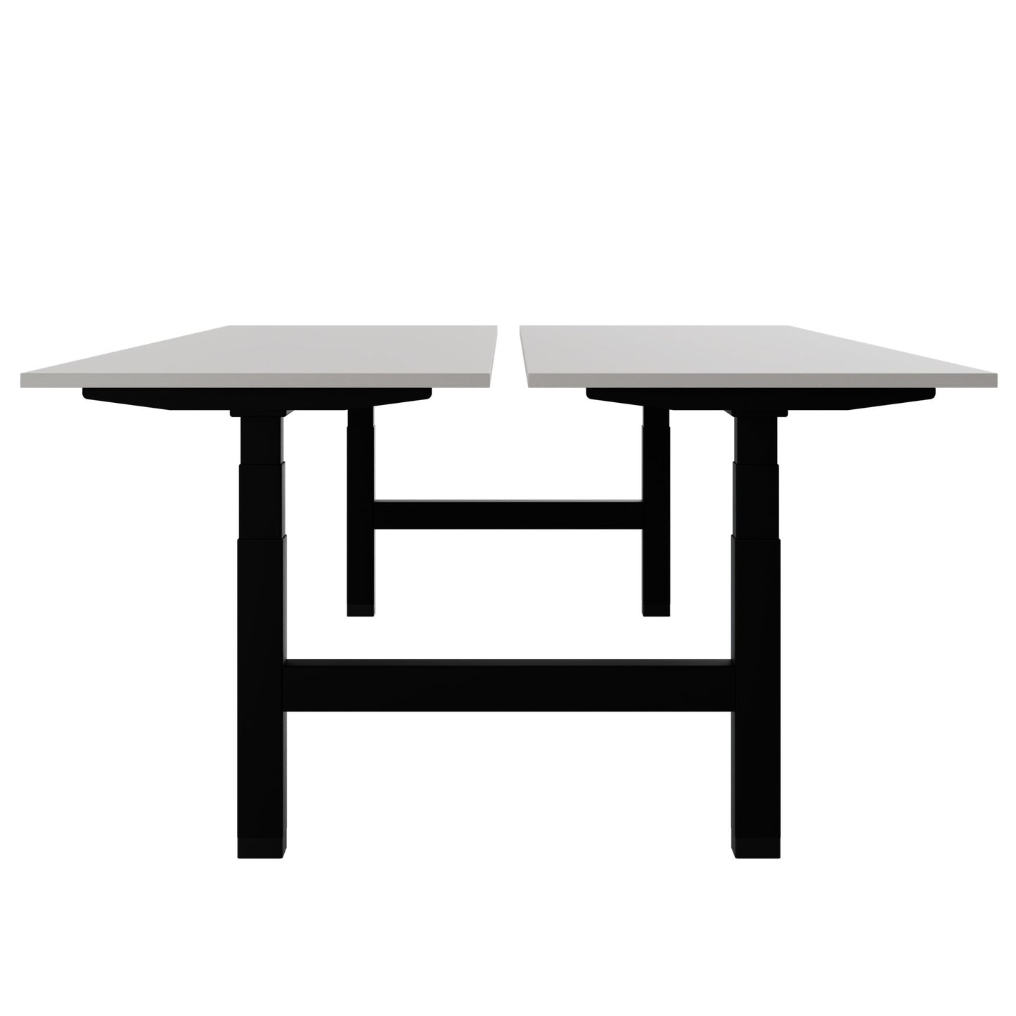 TELDRA Pro Team-Schreibtisch | 1600-1800 mm, elektrisch höhenverstellbar, Linoleum Pebble