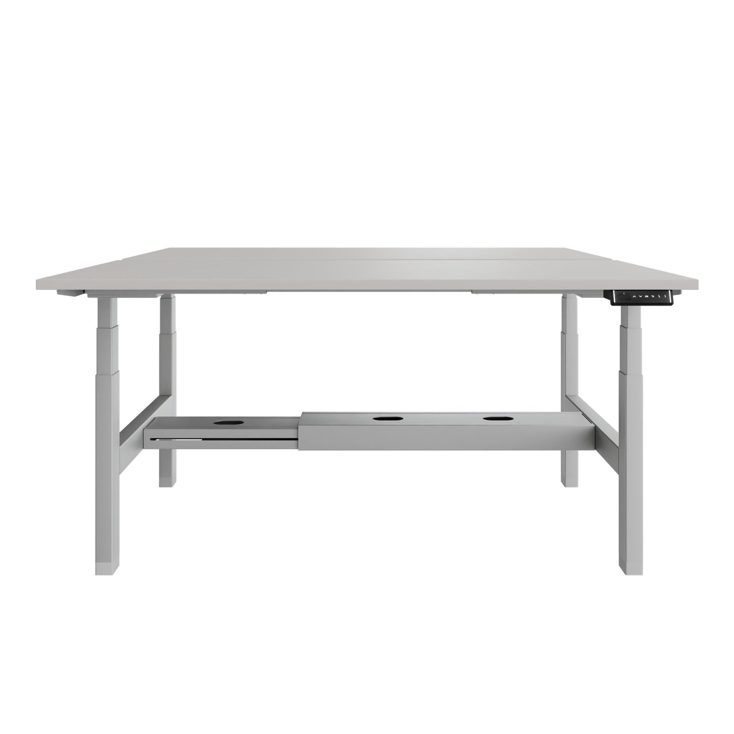 TELDRA Pro Team-Schreibtisch | 1600-1800 mm, elektrisch höhenverstellbar, Linoleum Pebble