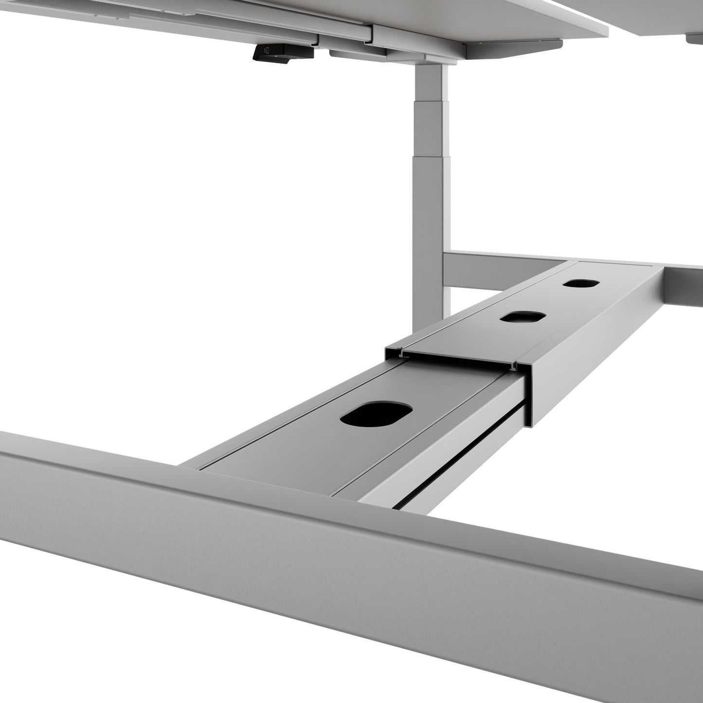 TELDRA Pro Team-Schreibtisch | 1600-1800 mm, elektrisch höhenverstellbar, Linoleum Pebble