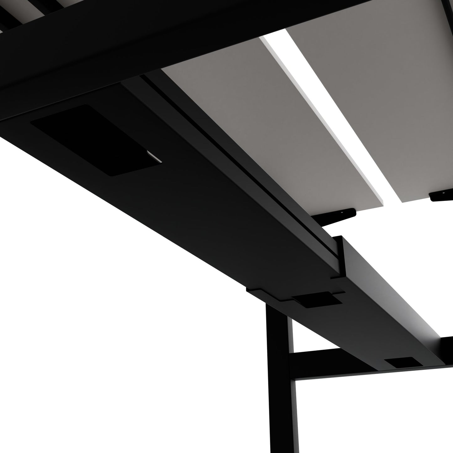 TELDRA Pro Team-Schreibtisch | 1600-1800 mm, elektrisch höhenverstellbar, Linoleum Pebble