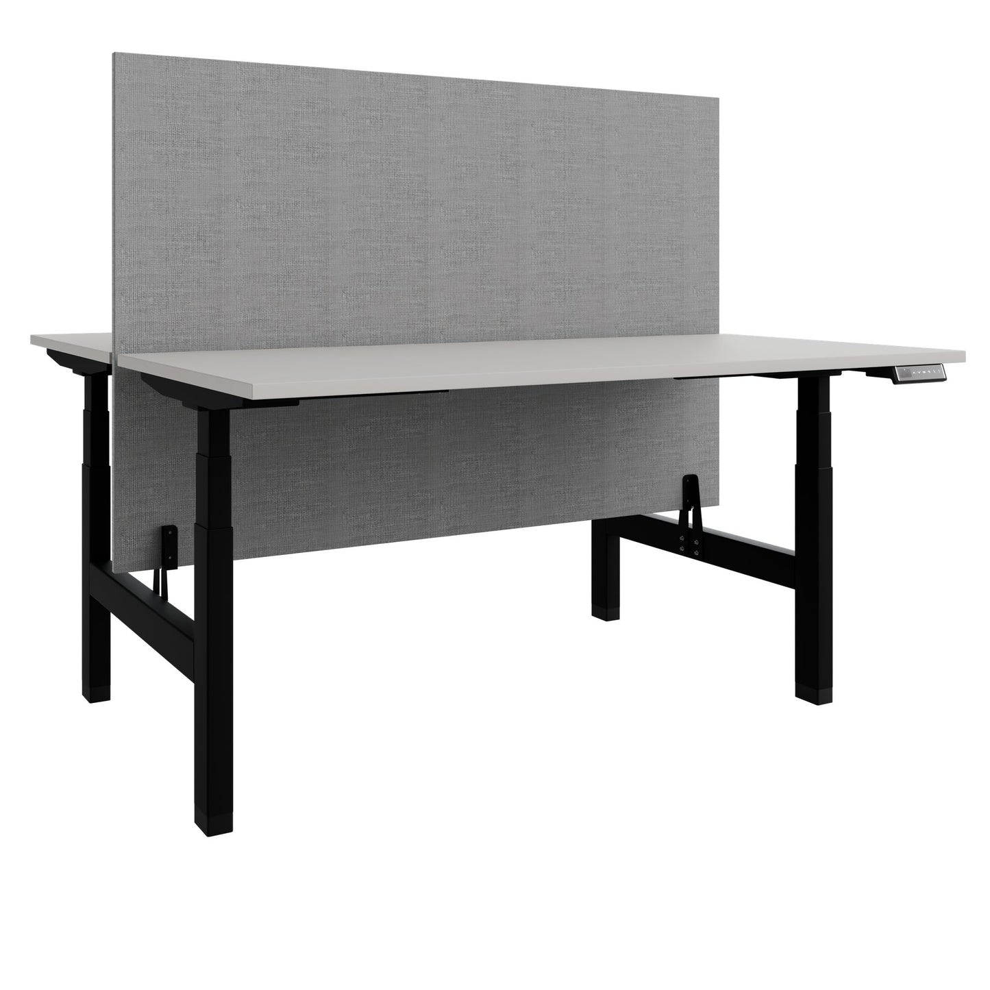 TELDRA Pro Team-Schreibtisch | 1600-1800 mm, elektrisch höhenverstellbar, Linoleum Pebble