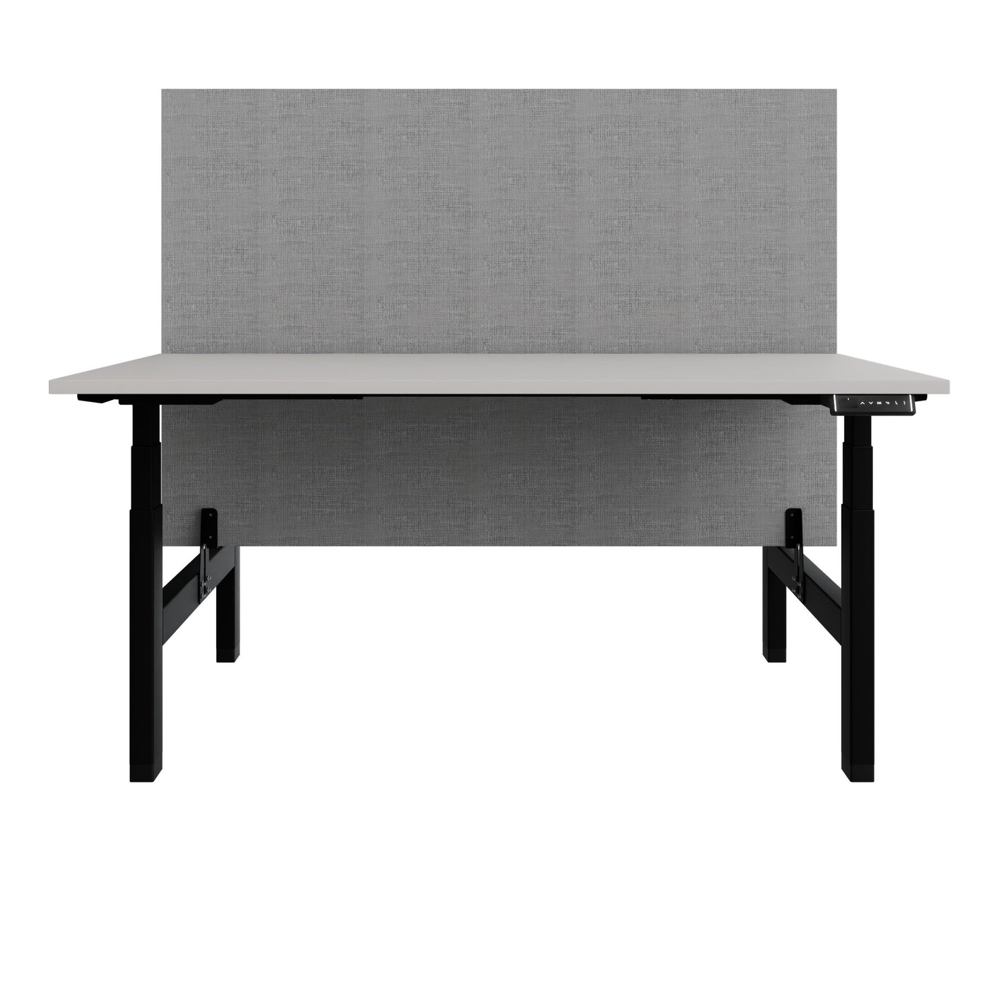 TELDRA Pro Team-Schreibtisch | 1600-1800 mm, elektrisch höhenverstellbar, Linoleum Pebble