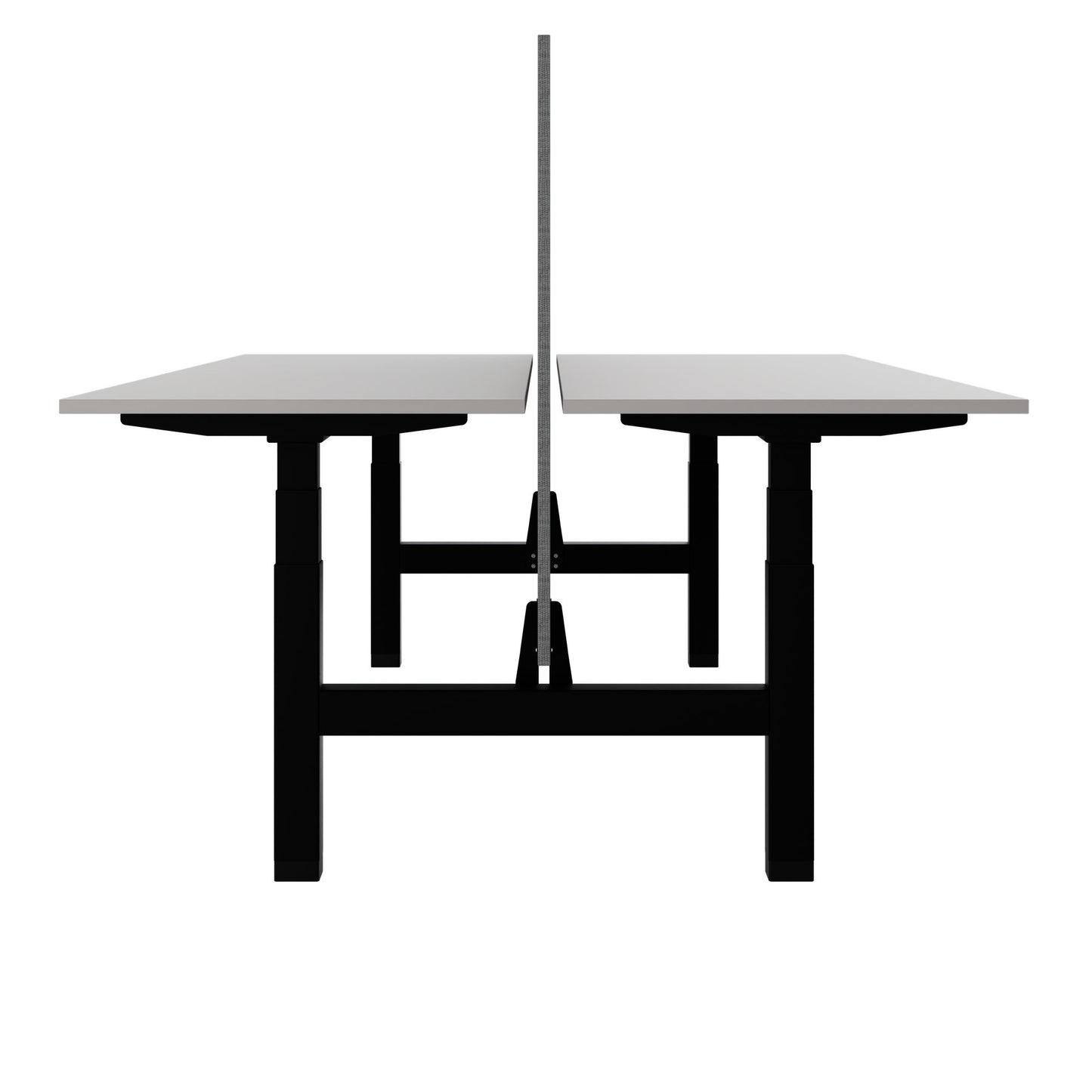 TELDRA Pro Team-Schreibtisch | 1600-1800 mm, elektrisch höhenverstellbar, Linoleum Pebble