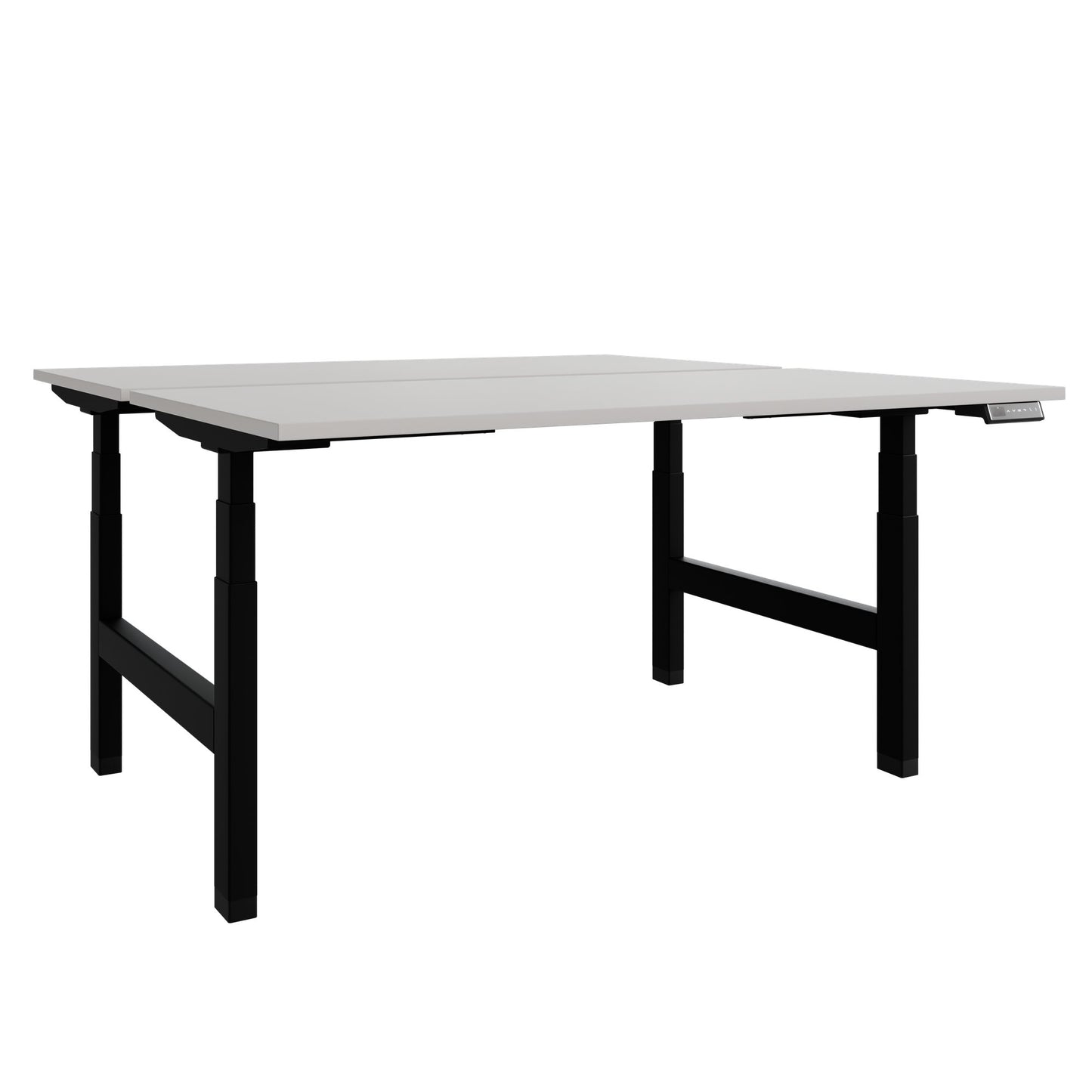 TELDRA Pro Team-Schreibtisch | 1600-1800 mm, elektrisch höhenverstellbar, Linoleum Pebble