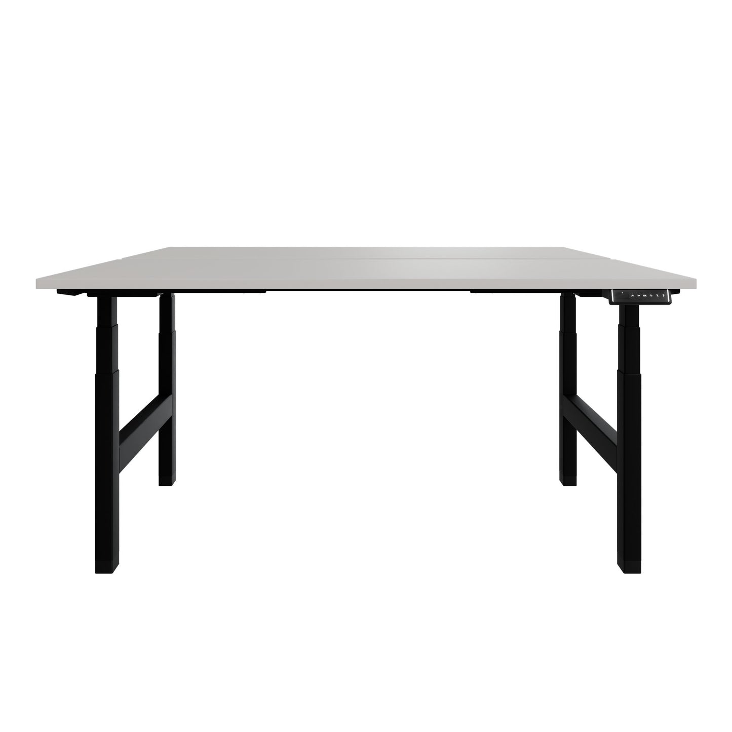 TELDRA Pro Team-Schreibtisch | 1600-1800 mm, elektrisch höhenverstellbar, Linoleum Pebble