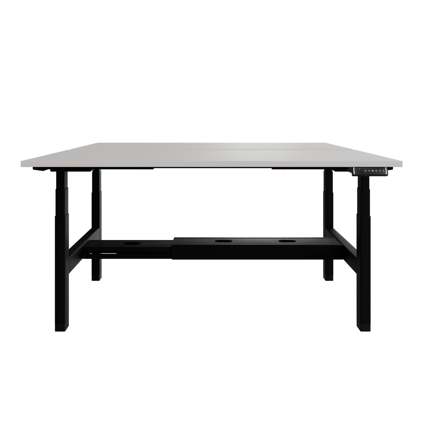 TELDRA Pro Team-Schreibtisch | 1600-1800 mm, elektrisch höhenverstellbar, Linoleum Pebble