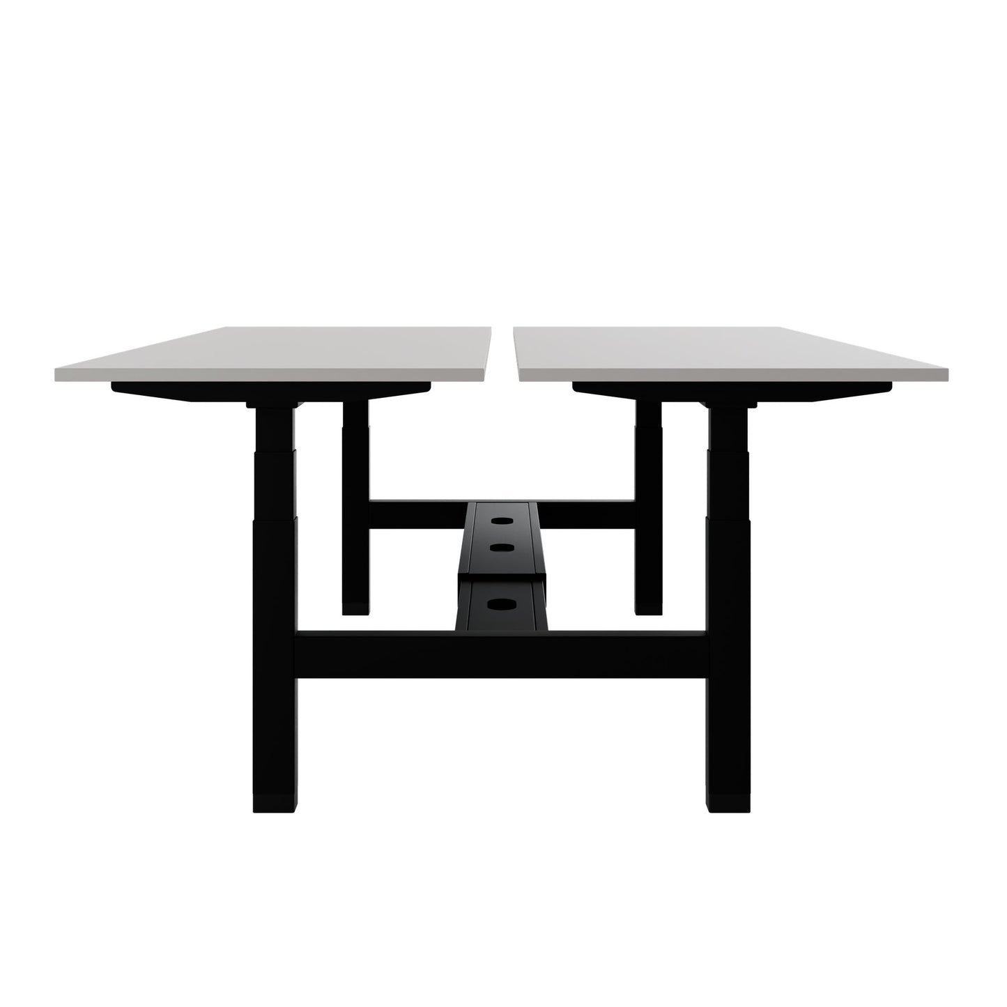 TELDRA Pro Team-Schreibtisch | 1600-1800 mm, elektrisch höhenverstellbar, Linoleum Pebble