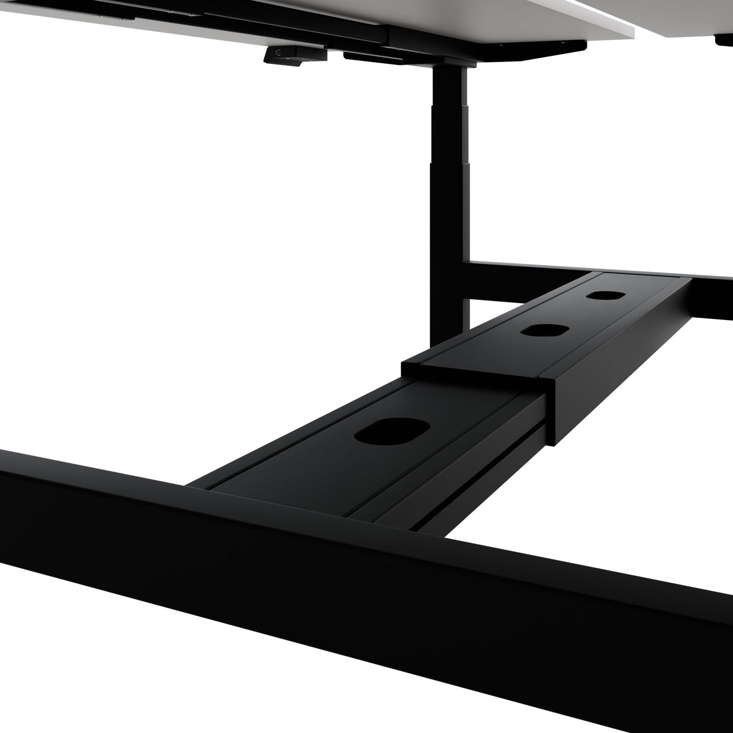 TELDRA Pro Team-Schreibtisch | 1600-1800 mm, elektrisch höhenverstellbar, Linoleum Pebble