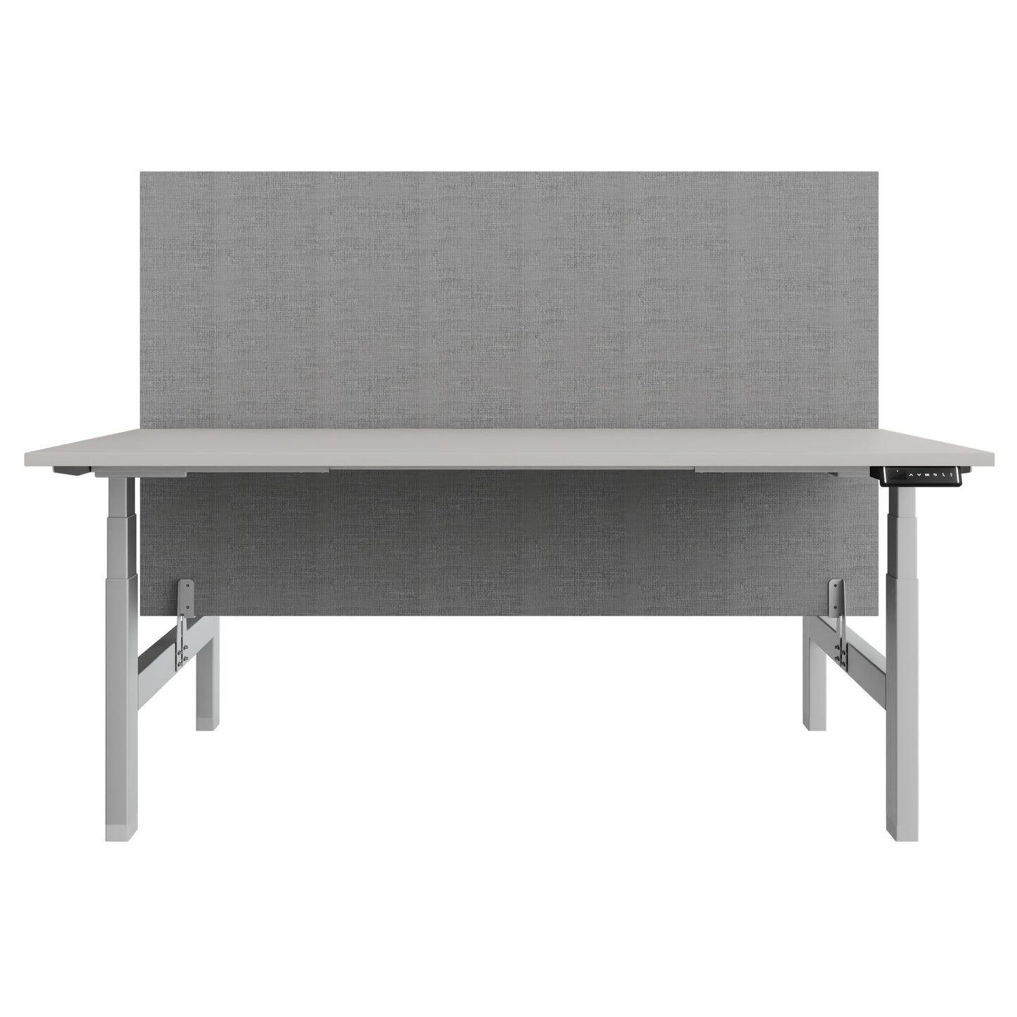 TELDRA Pro Team-Schreibtisch | 1600-1800 mm, elektrisch höhenverstellbar, Linoleum Pebble