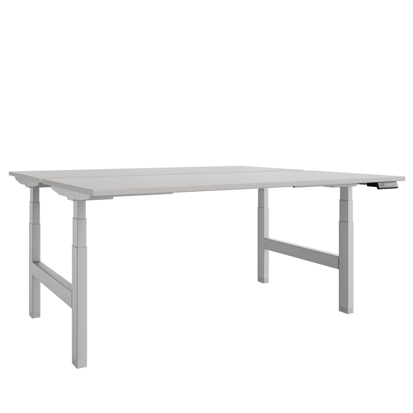 TELDRA Pro Team-Schreibtisch | 1600-1800 mm, elektrisch höhenverstellbar, Linoleum Pebble