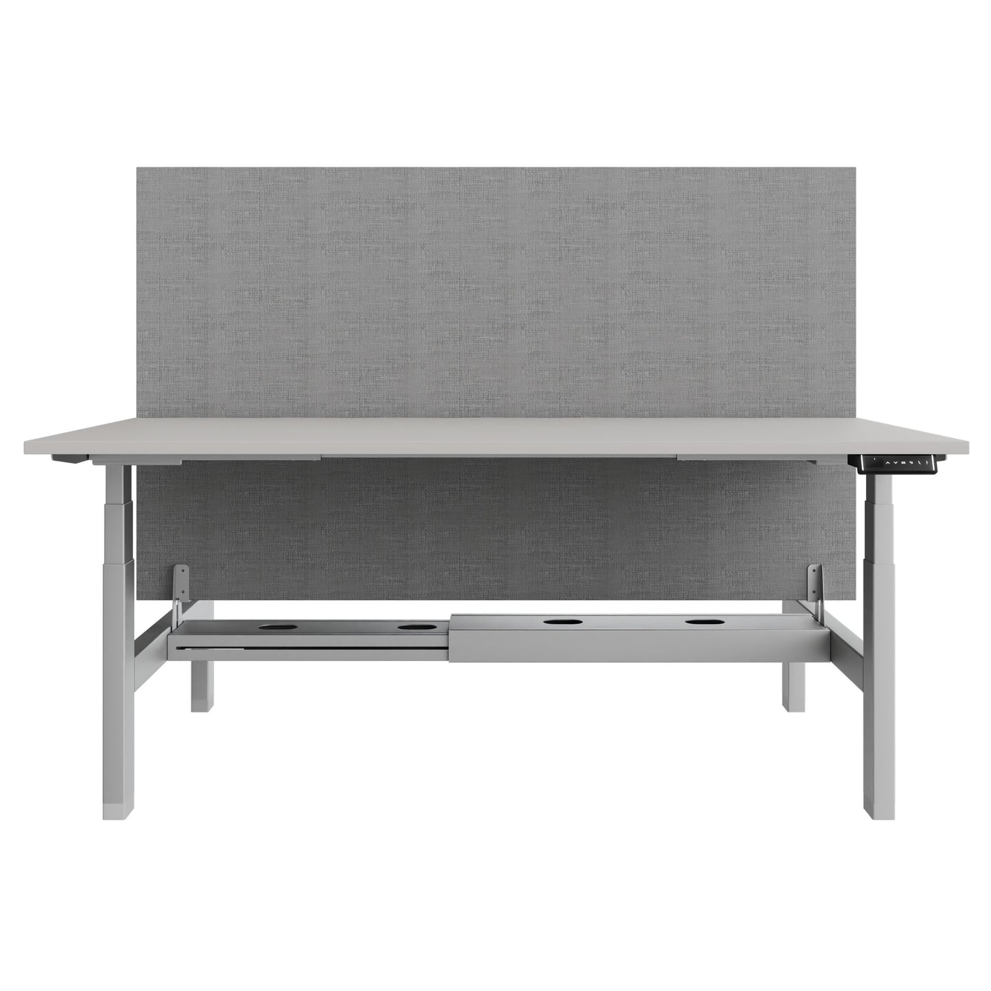 TELDRA Pro Team-Schreibtisch | 1600-1800 mm, elektrisch höhenverstellbar, Linoleum Pebble