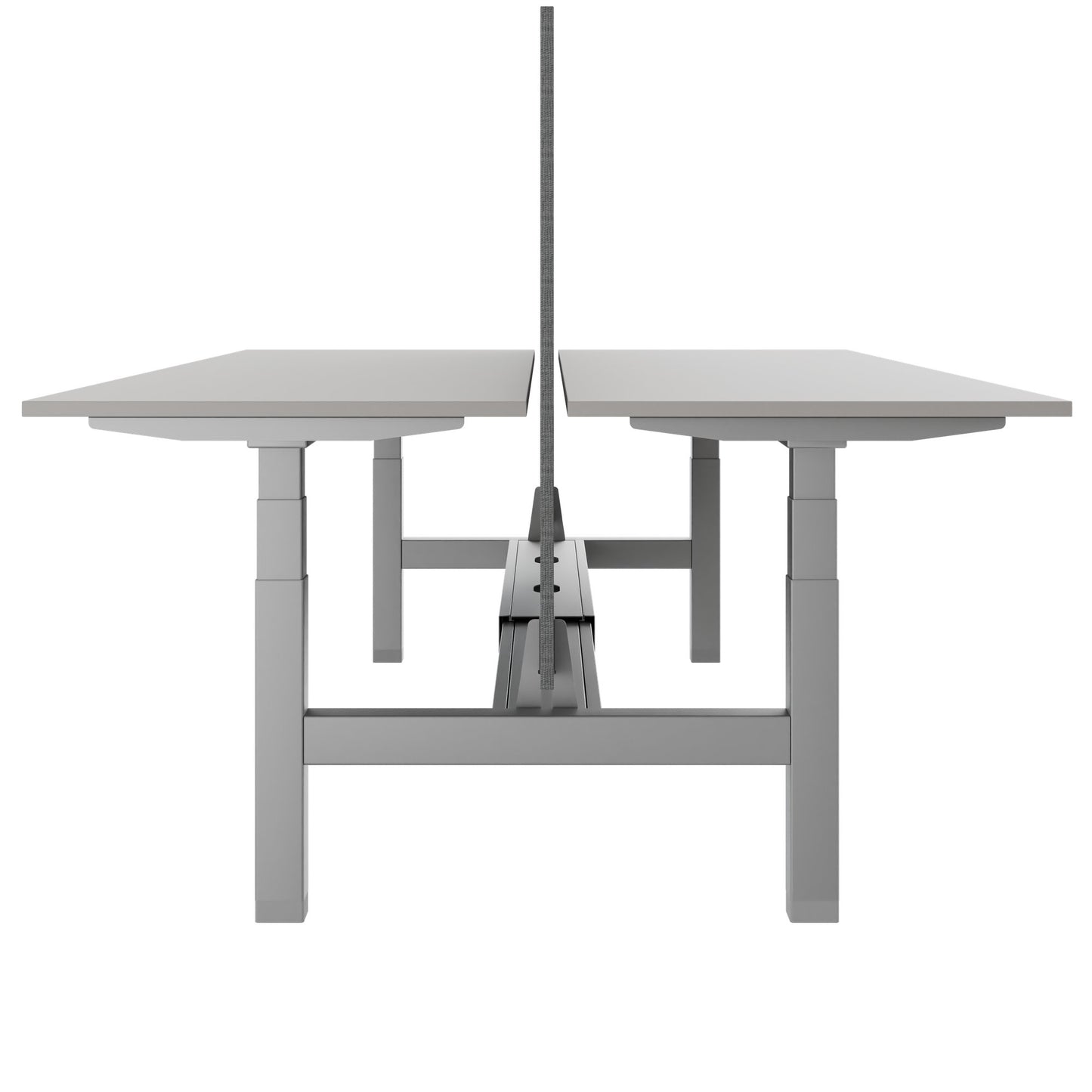 TELDRA Pro Team-Schreibtisch | 1600-1800 mm, elektrisch höhenverstellbar, Linoleum Pebble