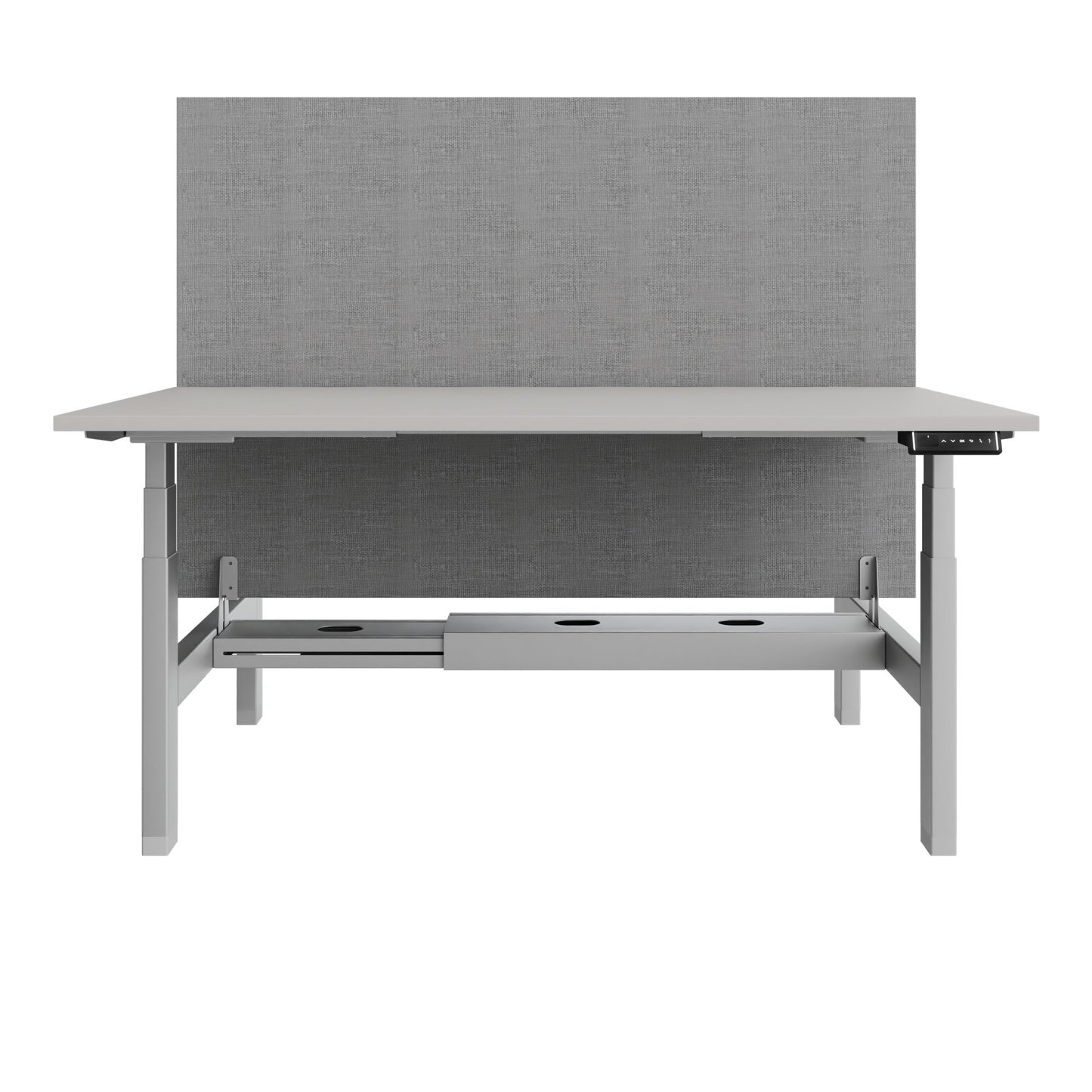 TELDRA Pro Team-Schreibtisch | 1600-1800 mm, elektrisch höhenverstellbar, Linoleum Pebble