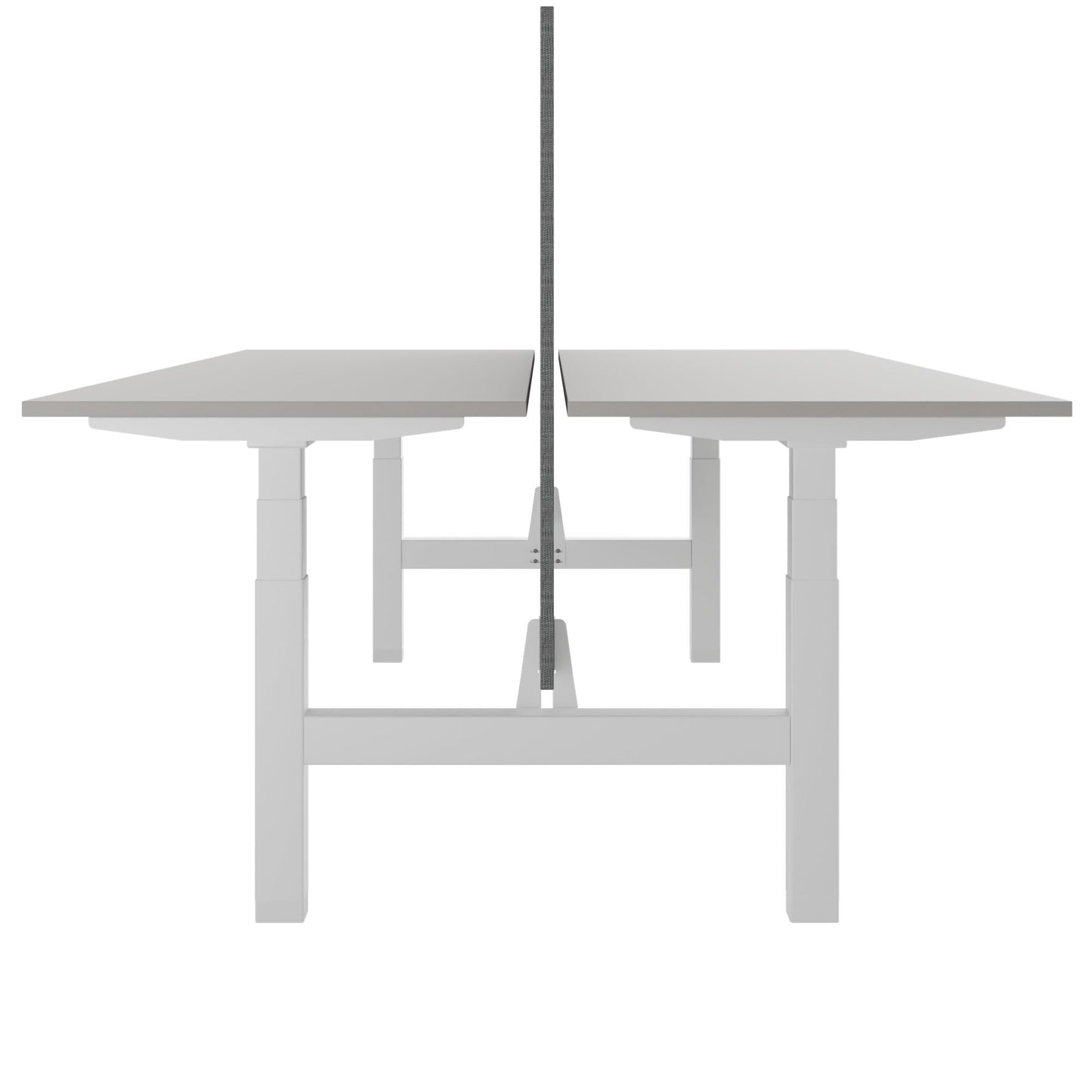 TELDRA Pro Team-Schreibtisch | 1600-1800 mm, elektrisch höhenverstellbar, Linoleum Pebble