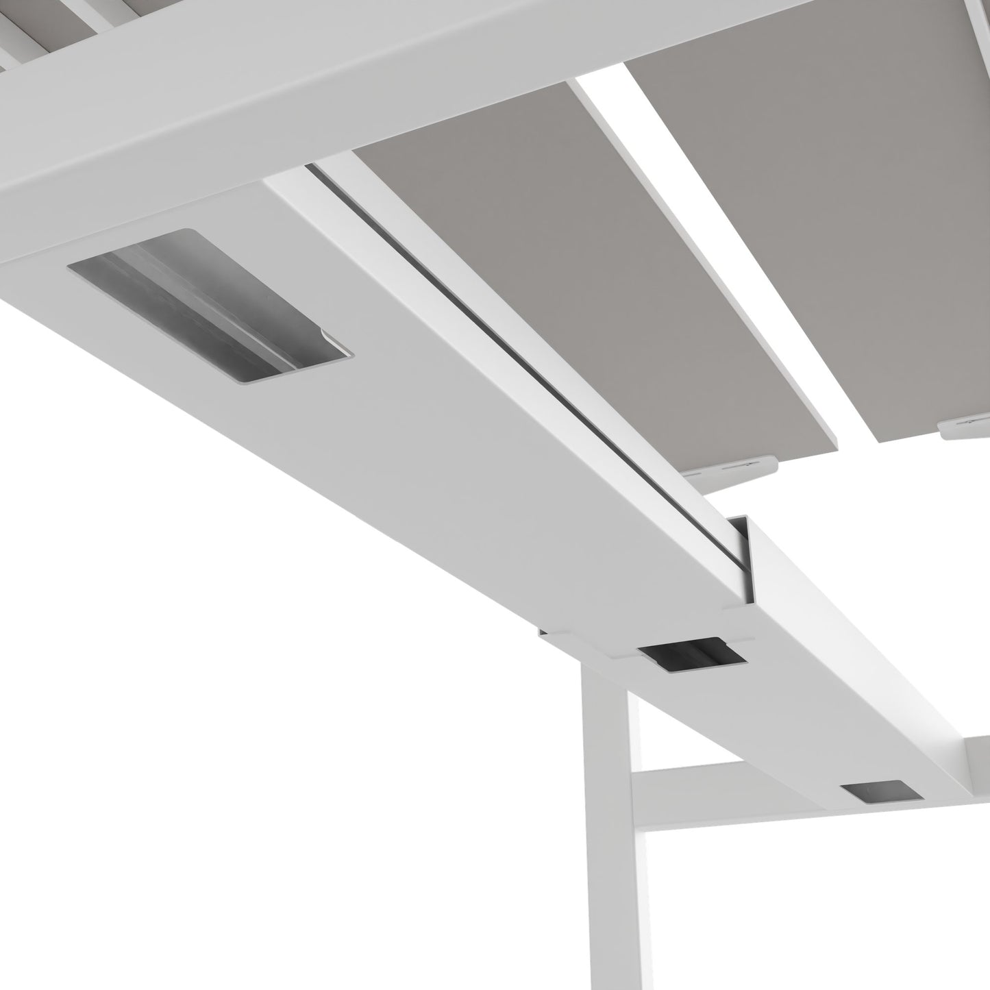 TELDRA Pro Team-Schreibtisch | 1600-1800 mm, elektrisch höhenverstellbar, Linoleum Pebble