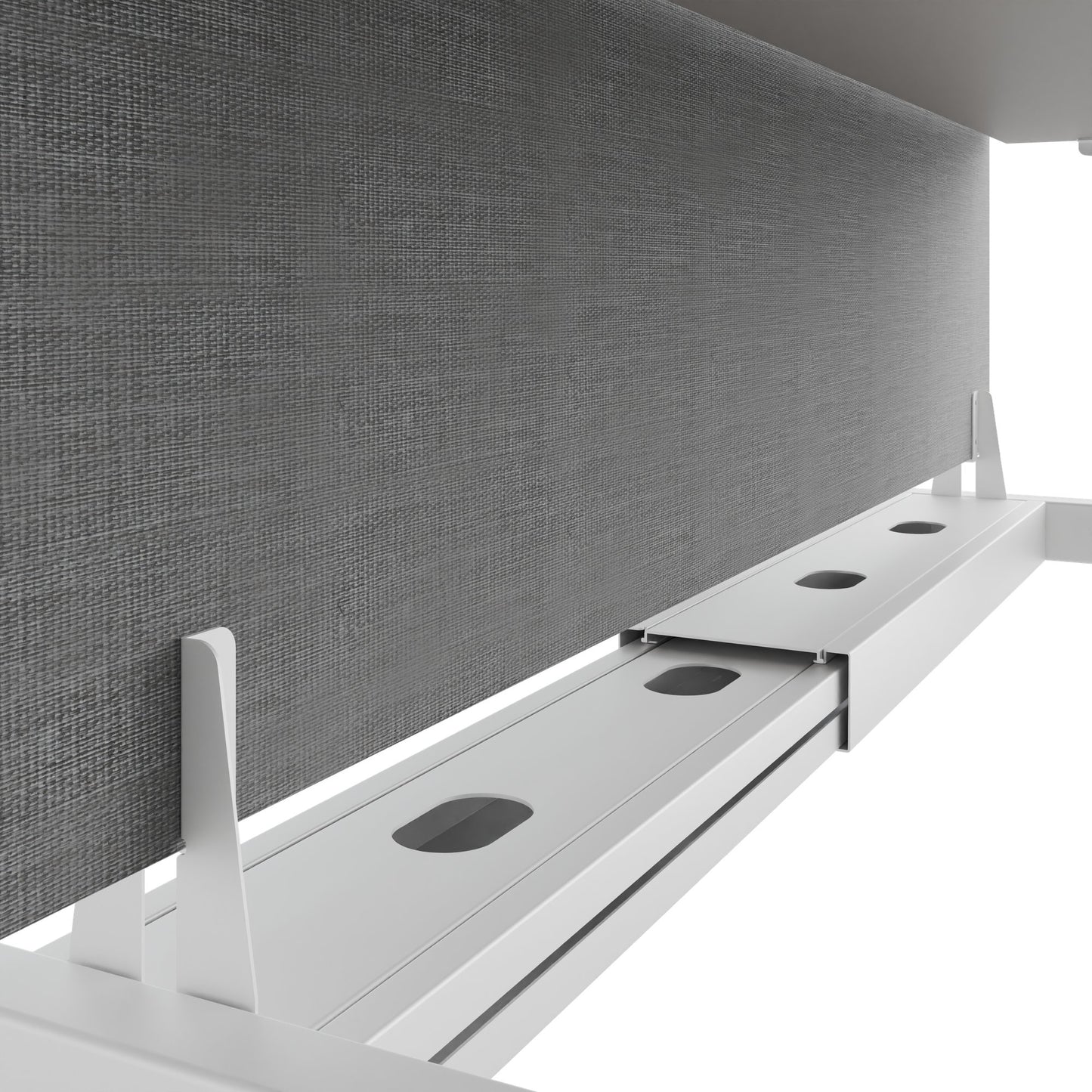 TELDRA Pro Team-Schreibtisch | 1600-1800 mm, elektrisch höhenverstellbar, Linoleum Pebble