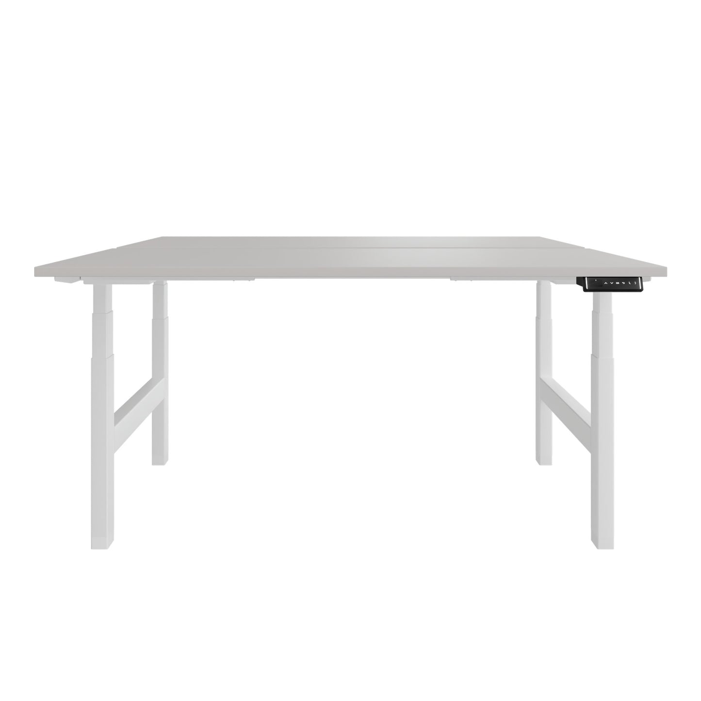 TELDRA Pro Team-Schreibtisch | 1600-1800 mm, elektrisch höhenverstellbar, Linoleum Pebble