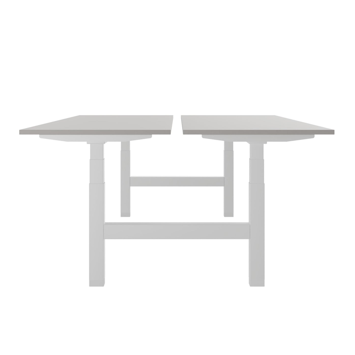 TELDRA Pro Team-Schreibtisch | 1600-1800 mm, elektrisch höhenverstellbar, Linoleum Pebble