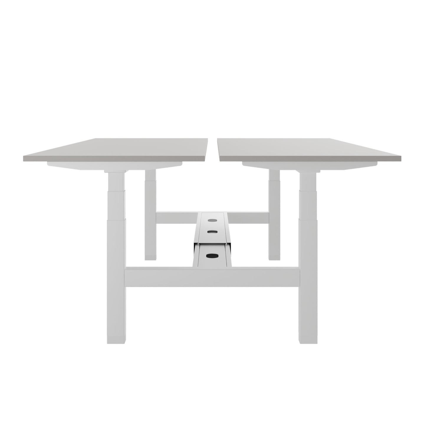 TELDRA Pro Team-Schreibtisch | 1600-1800 mm, elektrisch höhenverstellbar, Linoleum Pebble