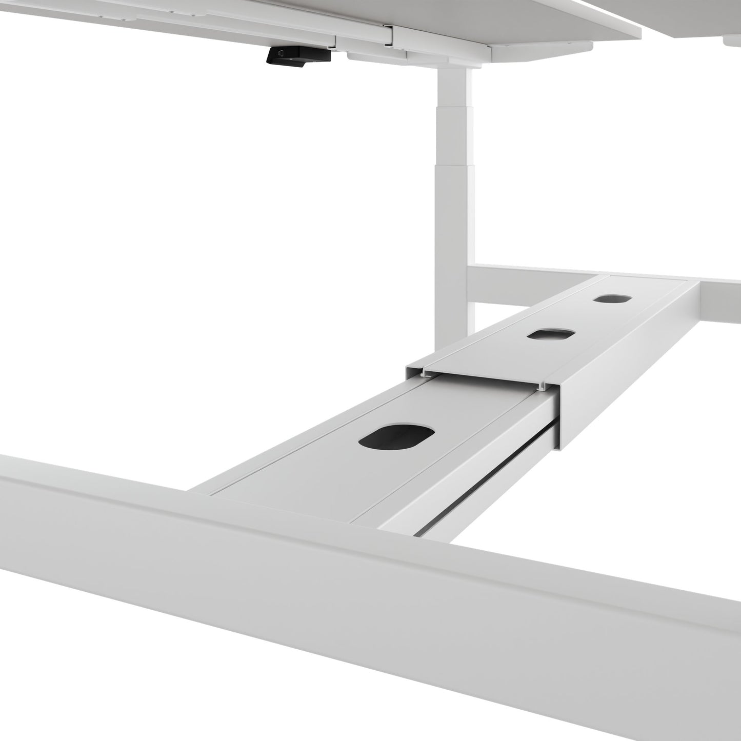 TELDRA Pro Team-Schreibtisch | 1600-1800 mm, elektrisch höhenverstellbar, Linoleum Pebble