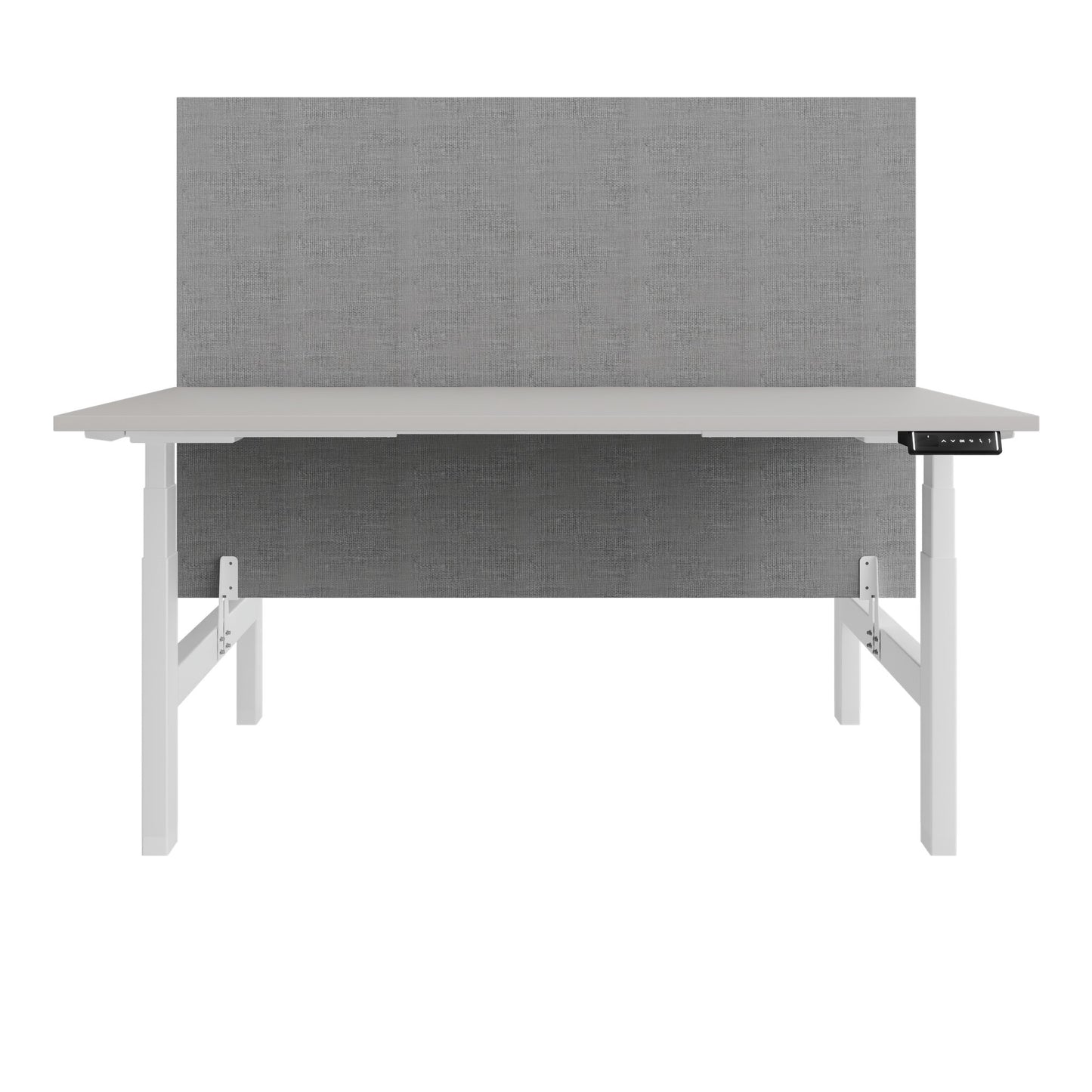 TELDRA Pro Team-Schreibtisch | 1600-1800 mm, elektrisch höhenverstellbar, Linoleum Pebble