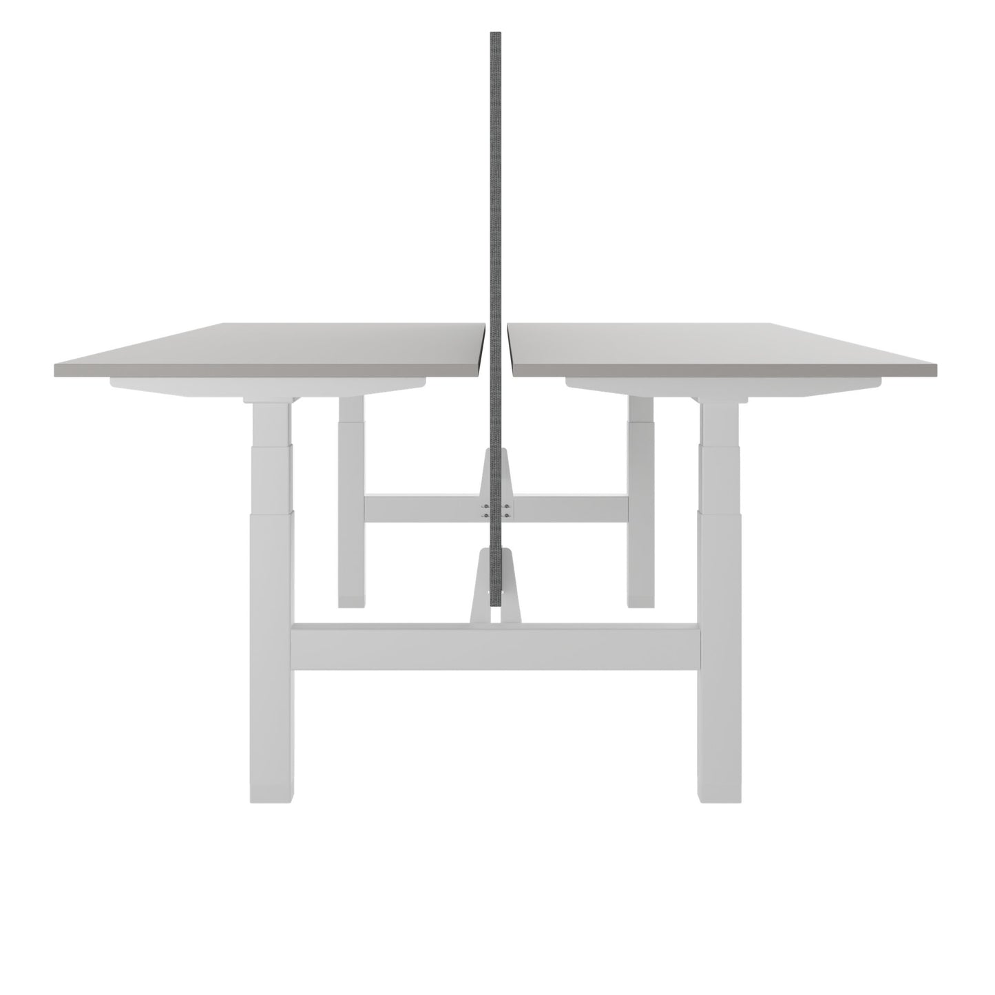 TELDRA Pro Team-Schreibtisch | 1600-1800 mm, elektrisch höhenverstellbar, Linoleum Pebble