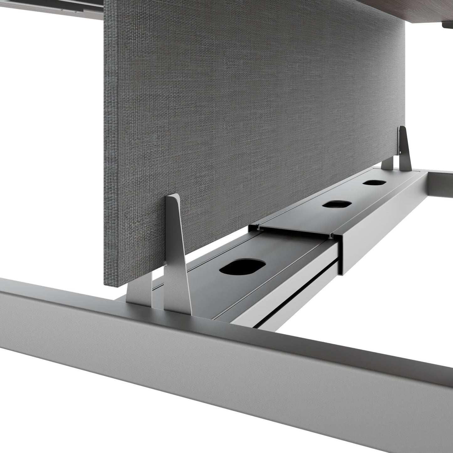 TELDRA Pro Team-Schreibtisch | 1600-1800 mm, elektrisch höhenverstellbar, Nordeiche grau