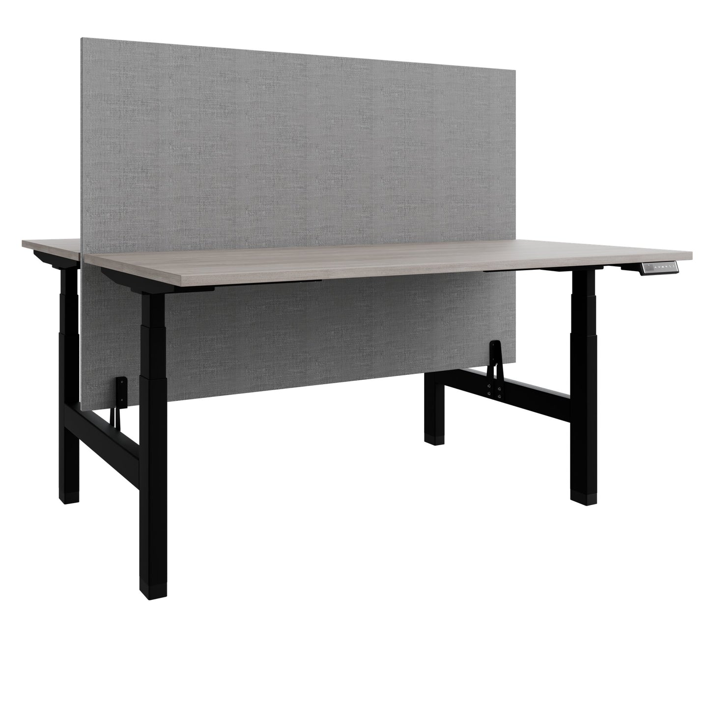 TELDRA Pro Team-Schreibtisch | 1600-1800 mm, elektrisch höhenverstellbar, Nordeiche grau