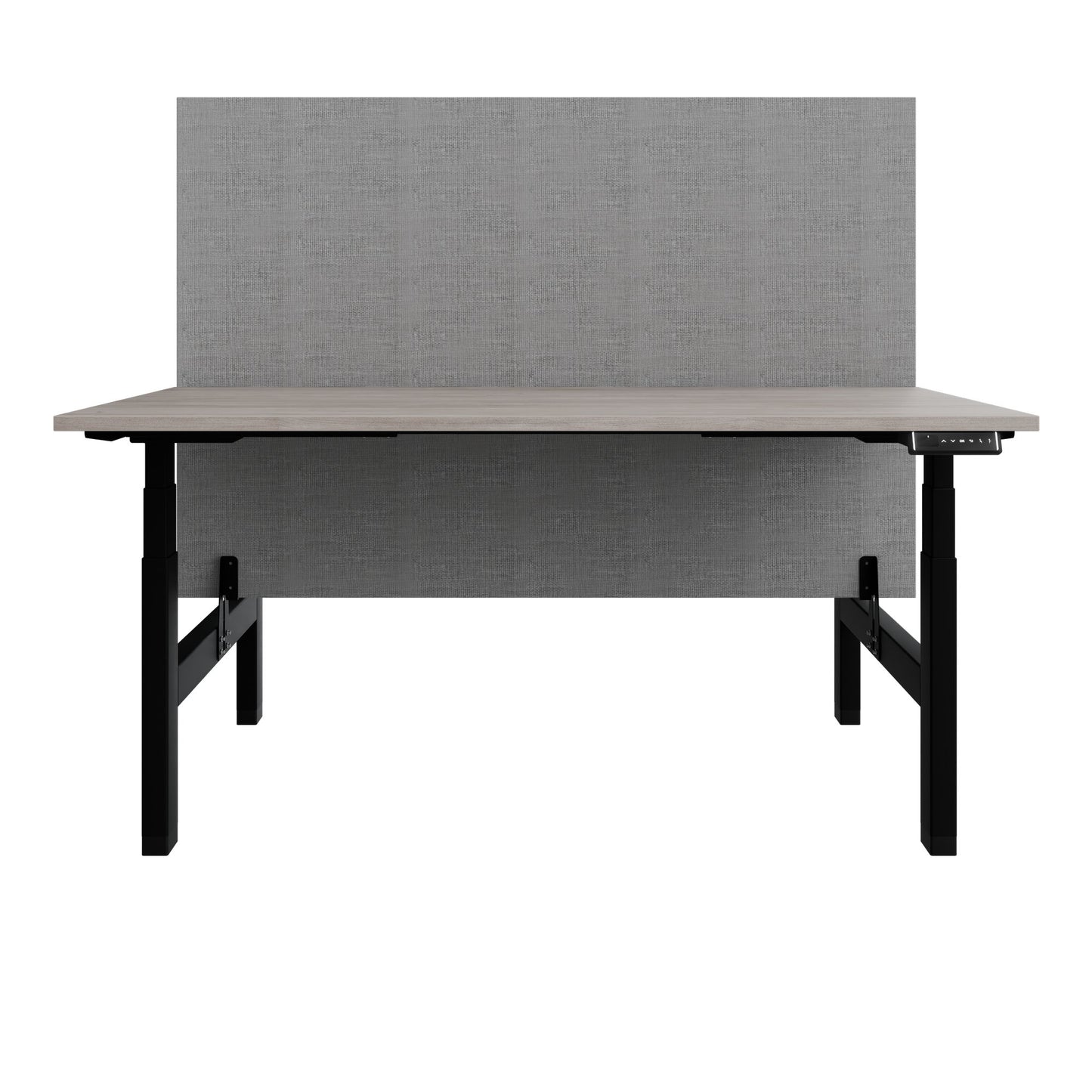 TELDRA Pro Team-Schreibtisch | 1600-1800 mm, elektrisch höhenverstellbar, Nordeiche grau