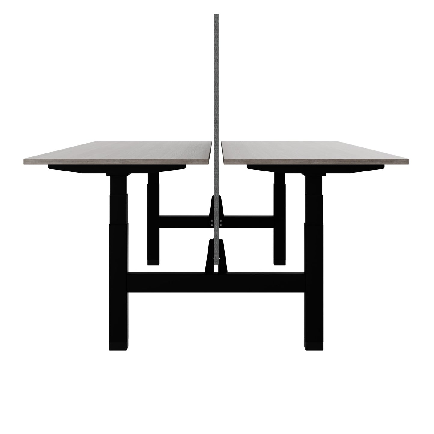 TELDRA Pro Team-Schreibtisch | 1600-1800 mm, elektrisch höhenverstellbar, Nordeiche grau