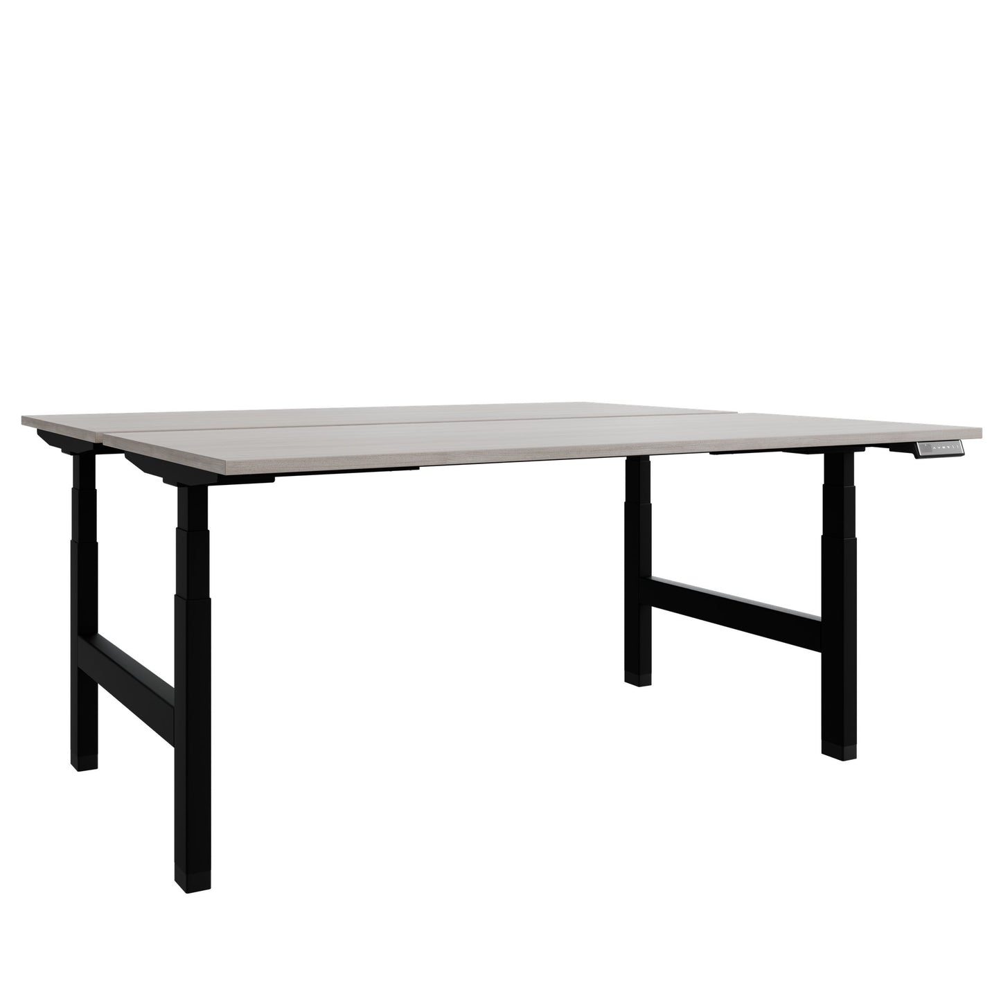 TELDRA Pro Team-Schreibtisch | 1600-1800 mm, elektrisch höhenverstellbar, Nordeiche grau