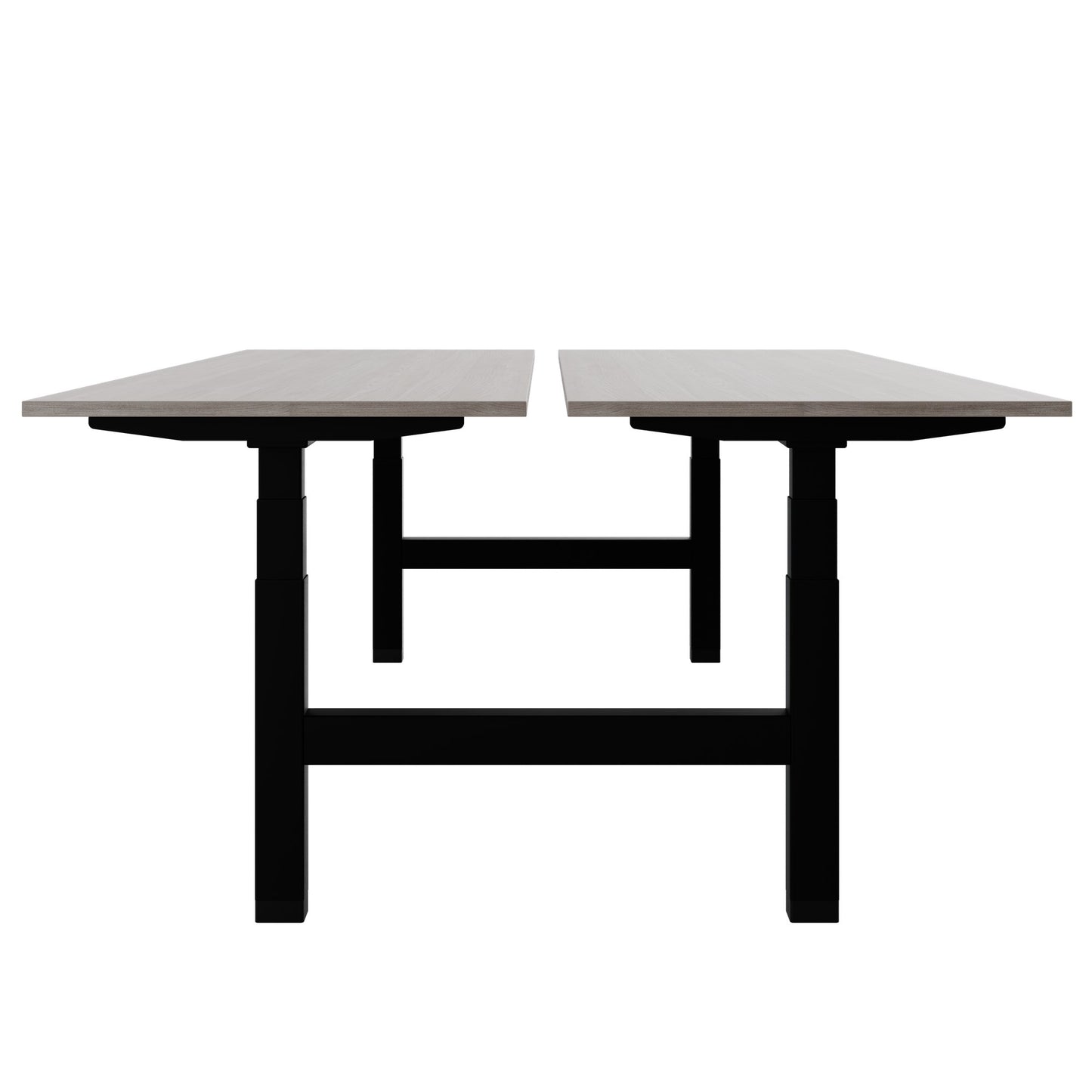 TELDRA Pro Team-Schreibtisch | 1600-1800 mm, elektrisch höhenverstellbar, Nordeiche grau